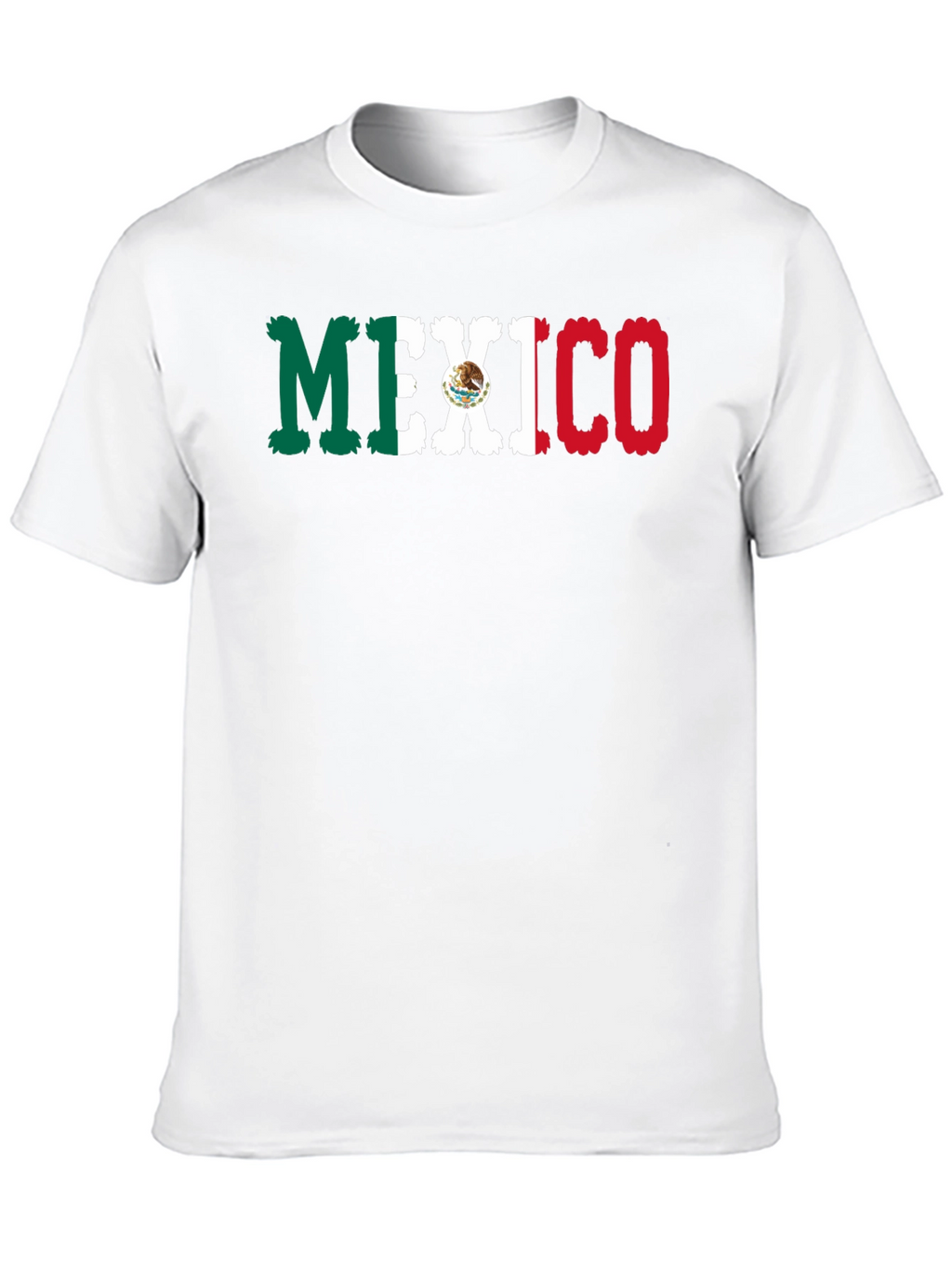 Mexico Flag Graphic Print Black T-Shirt