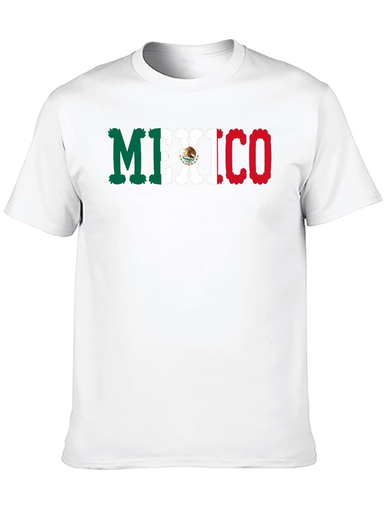 Mexico Flag Graphic Print Black T-Shirt