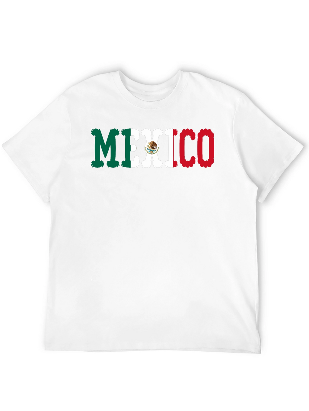 Mexico Flag Graphic Print Black T-Shirt