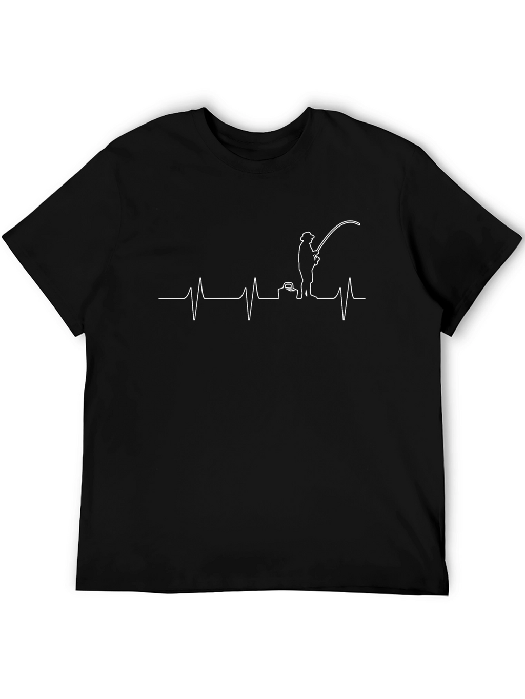 Fisherman Heartbeat T-Shirt - Anglers Life Line Tee
