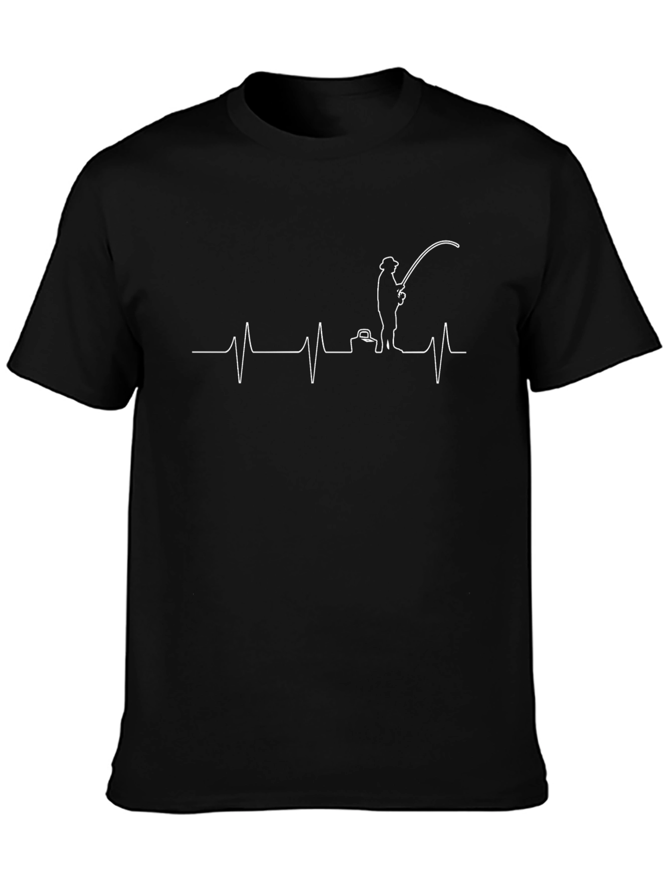 Fisherman Heartbeat T-Shirt - Anglers Life Line Tee