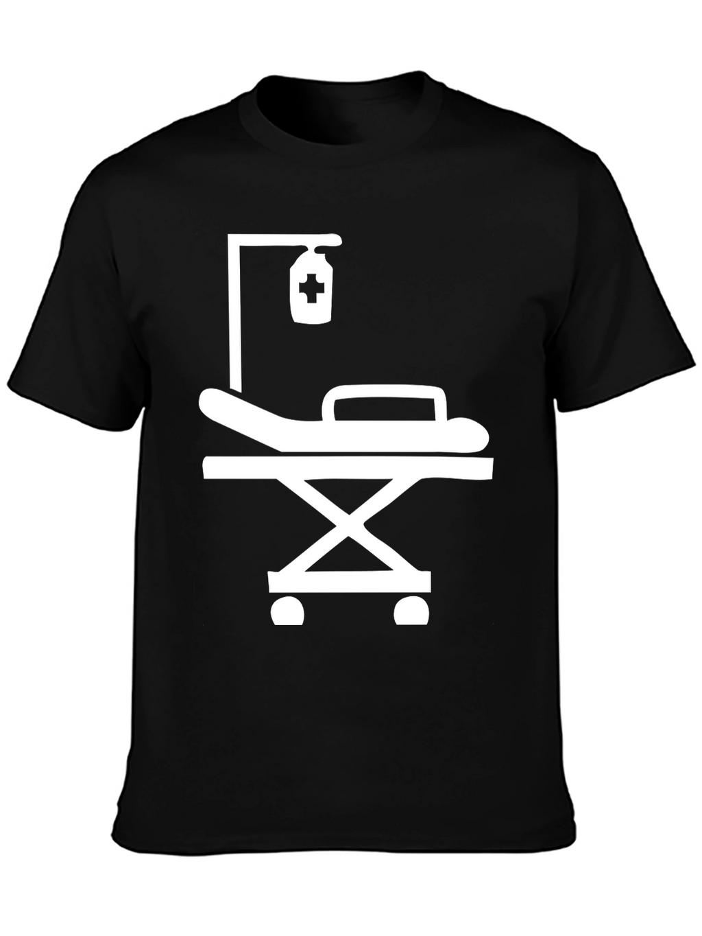 Medical Gurney Graphic Tee - Black Comfort