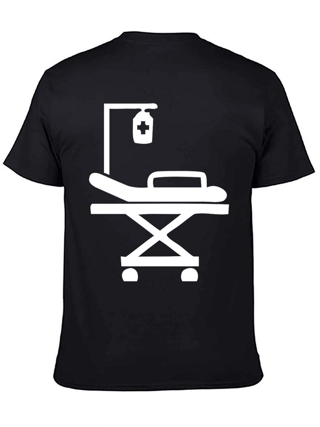 Medical Gurney Graphic Tee - Black Comfort