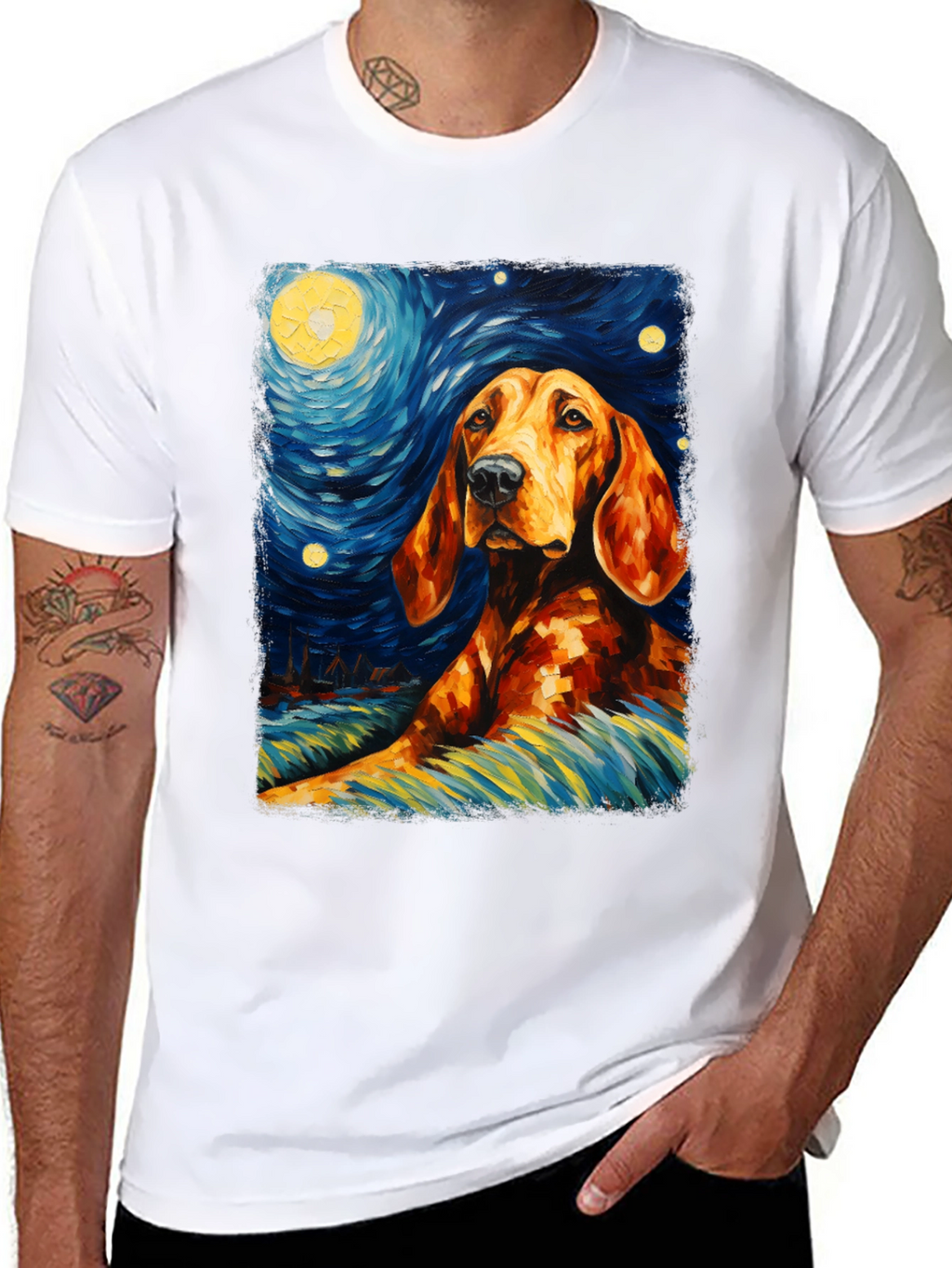 Starry Night Dachshund T-Shirt