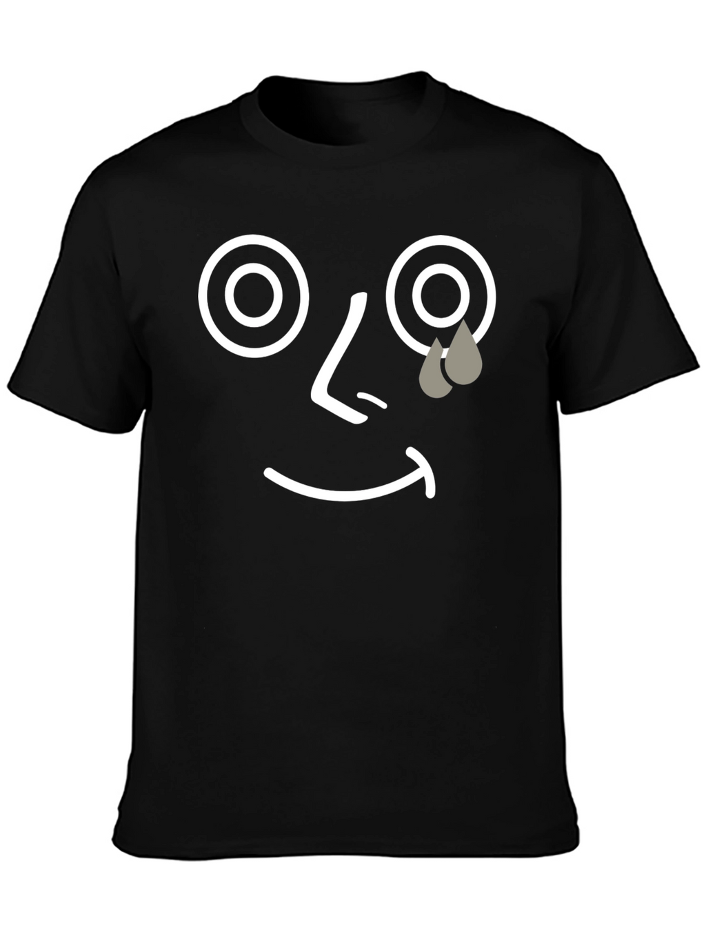 Sad Face Graphic Tee - Unisex Black T-Shirt