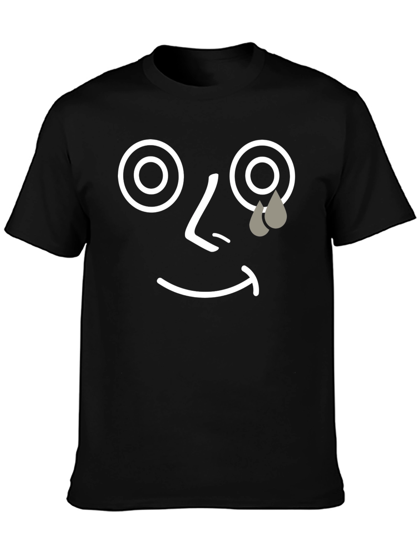 Sad Face Graphic Tee - Unisex Black T-Shirt
