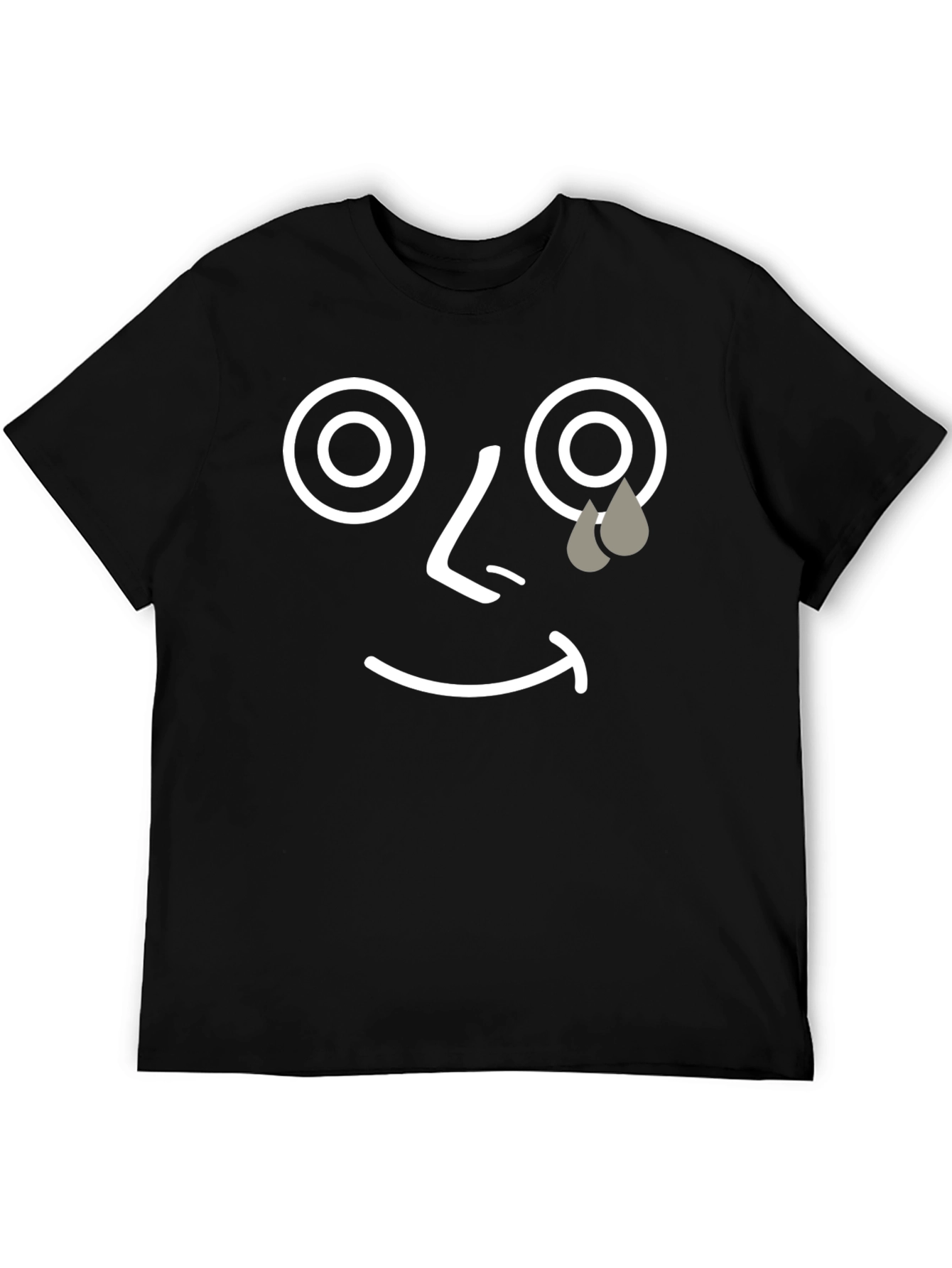 Sad Face Graphic Tee - Unisex Black T-Shirt