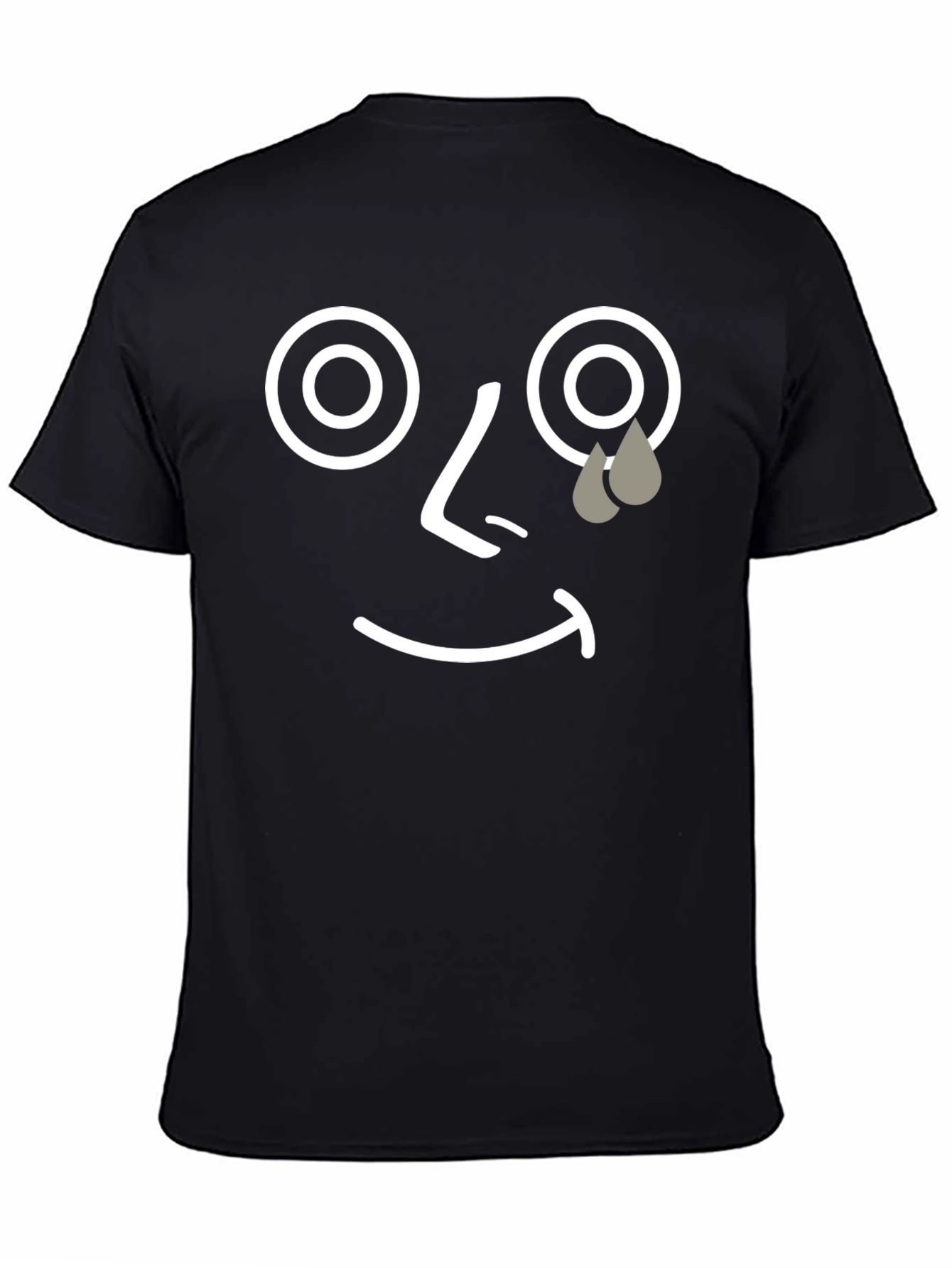 Sad Face Graphic Tee - Unisex Black T-Shirt