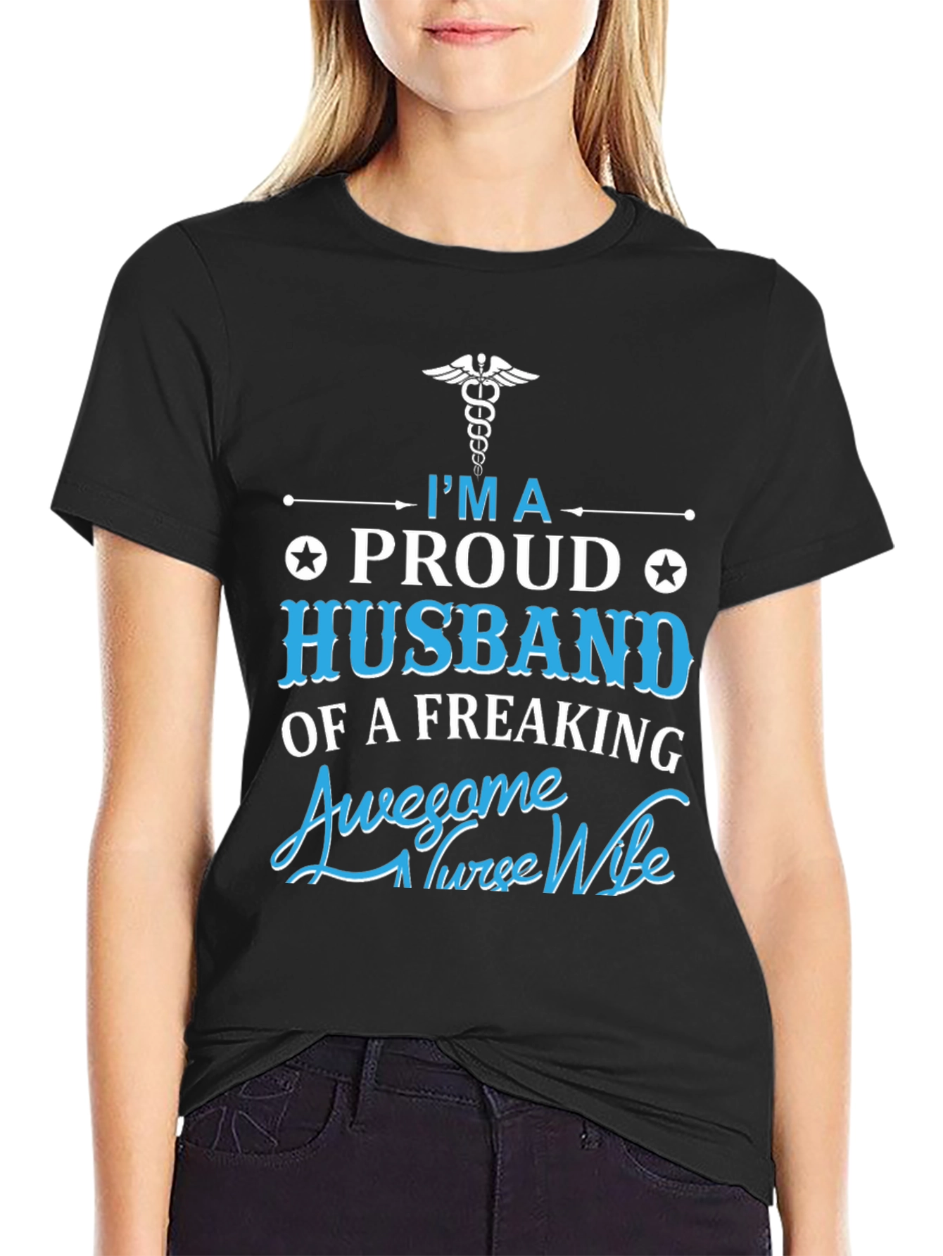 Proud Husband of Awesome Nurse Wife T-Shirt