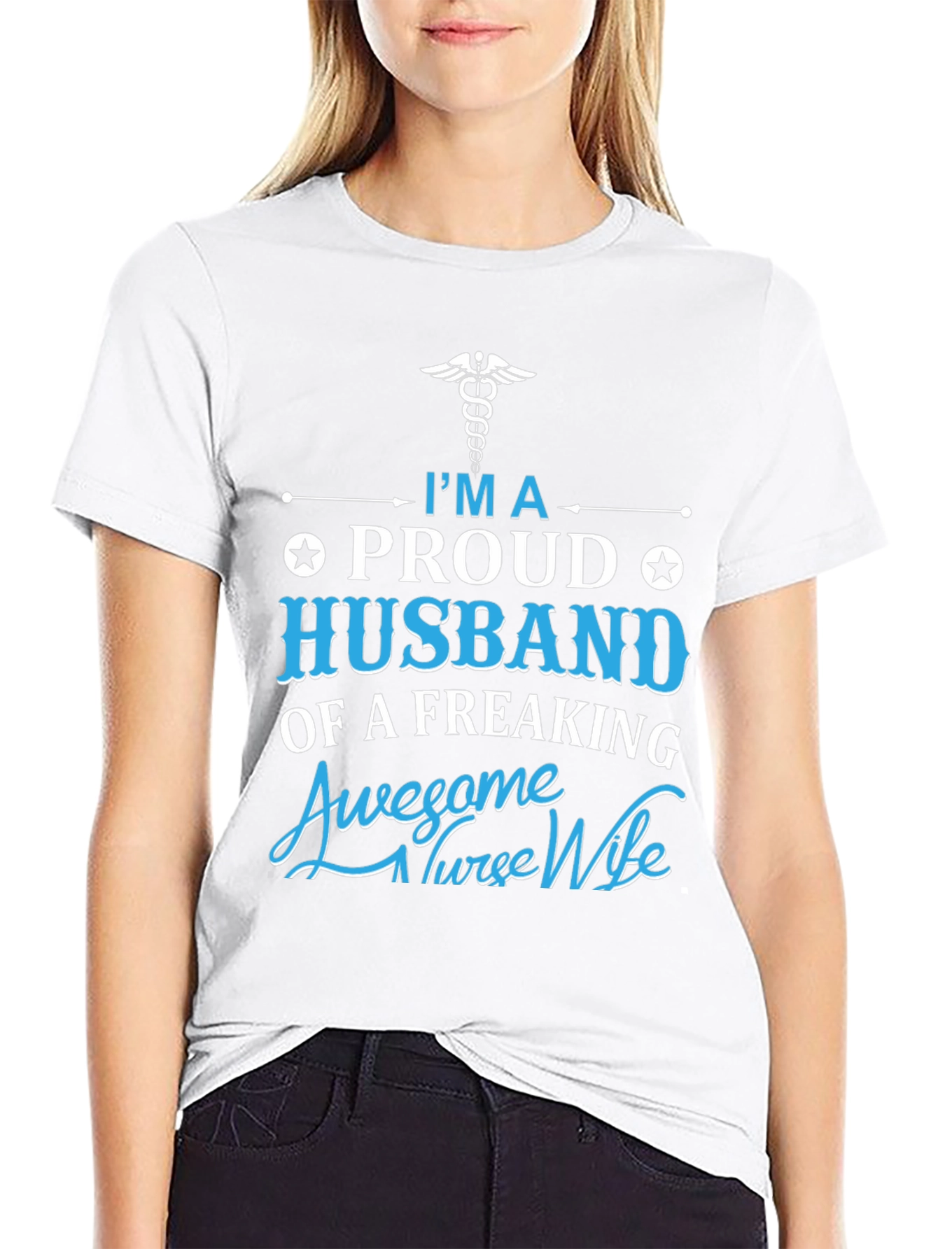 Proud Husband of Awesome Nurse Wife T-Shirt