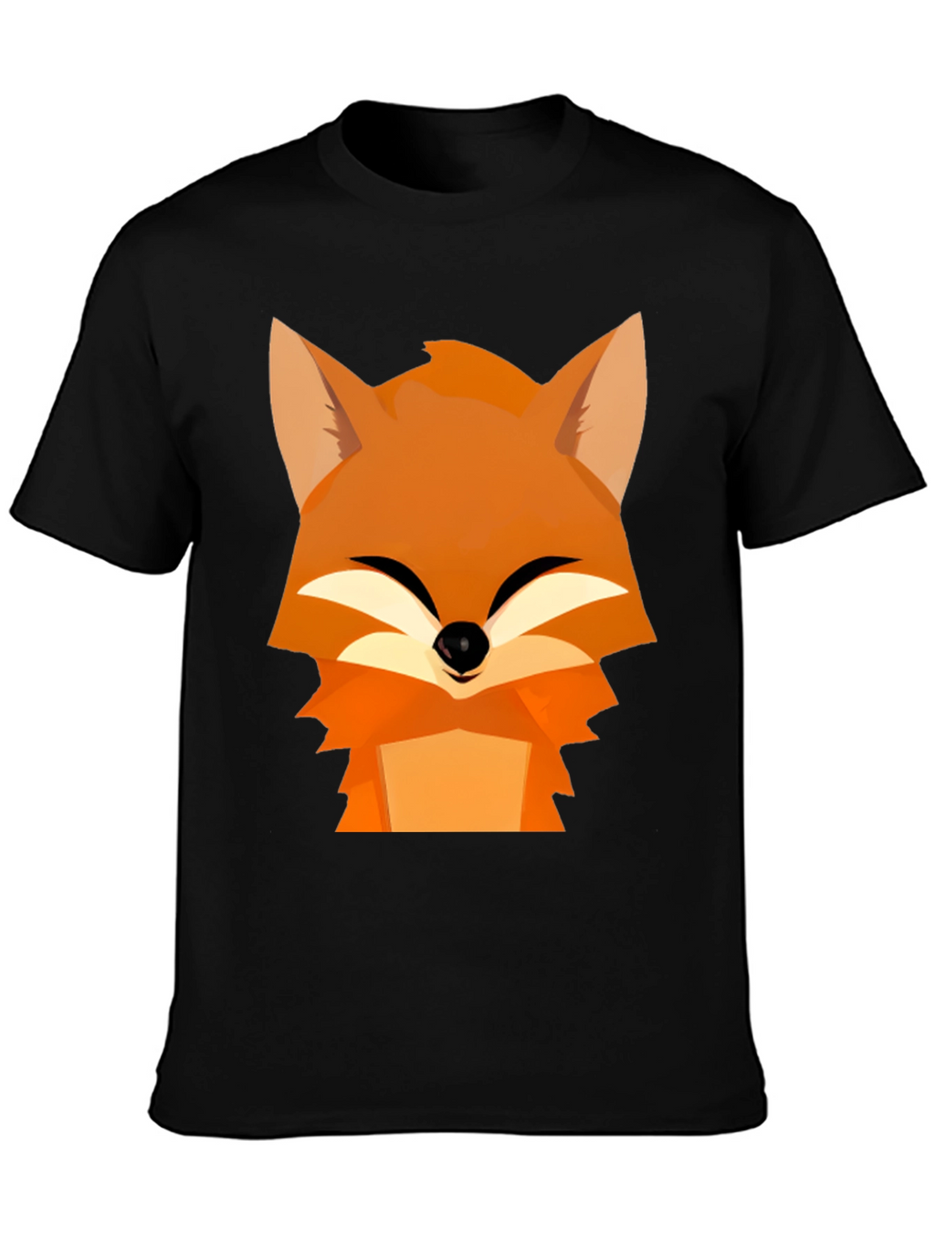 Fox Graphic Tee - Black Cotton Comfort