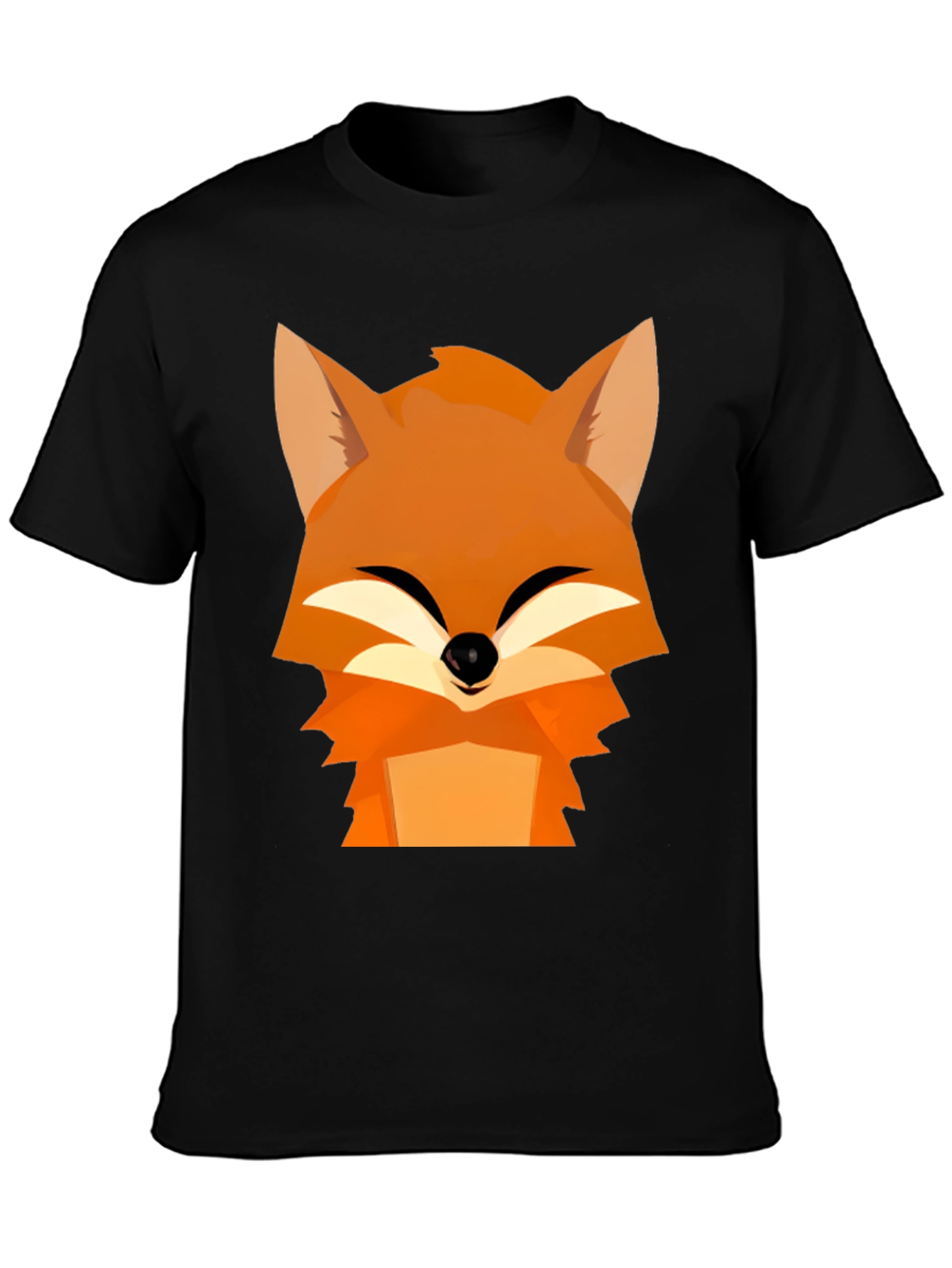 Fox Graphic Tee - Black Cotton Comfort
