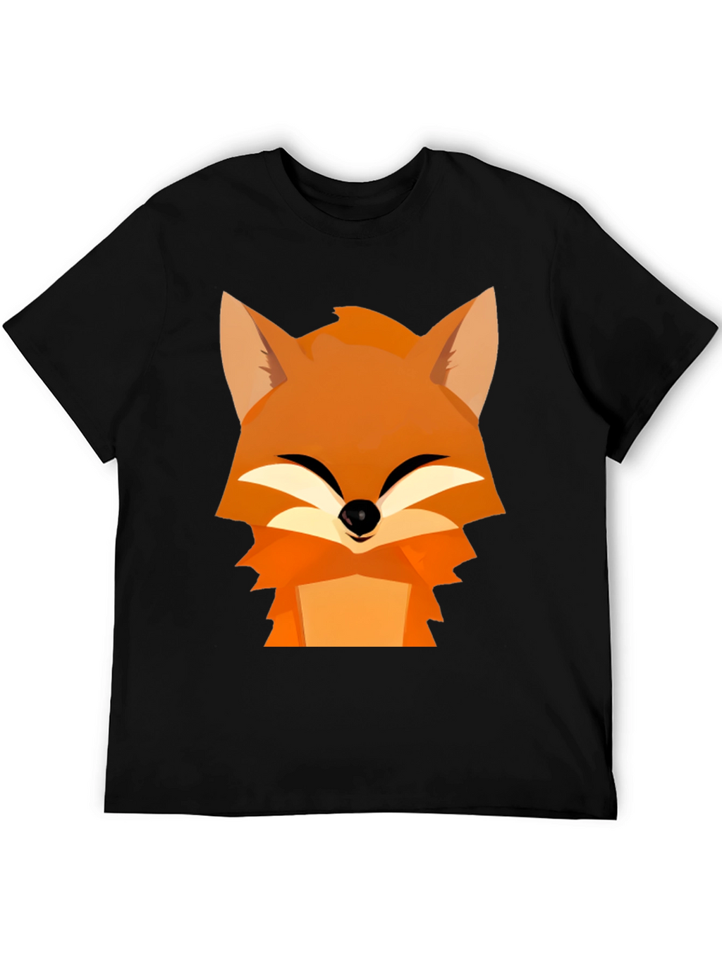 Fox Graphic Tee - Black Cotton Comfort
