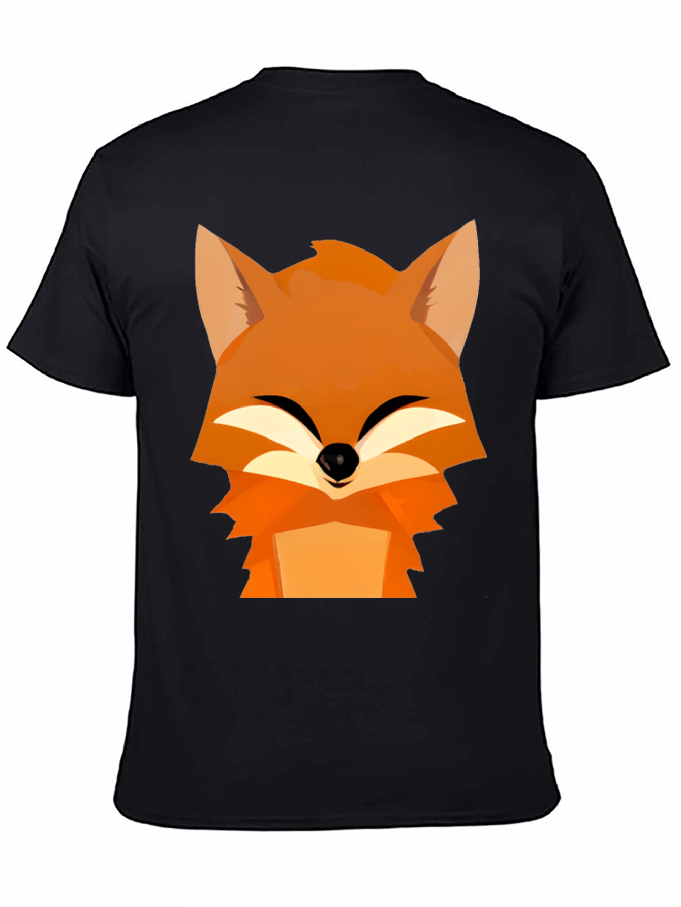 Fox Graphic Tee - Black Cotton Comfort
