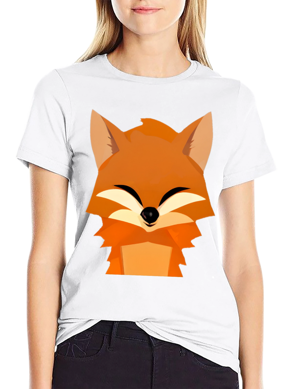Fox Graphic Tee - Black Cotton Comfort