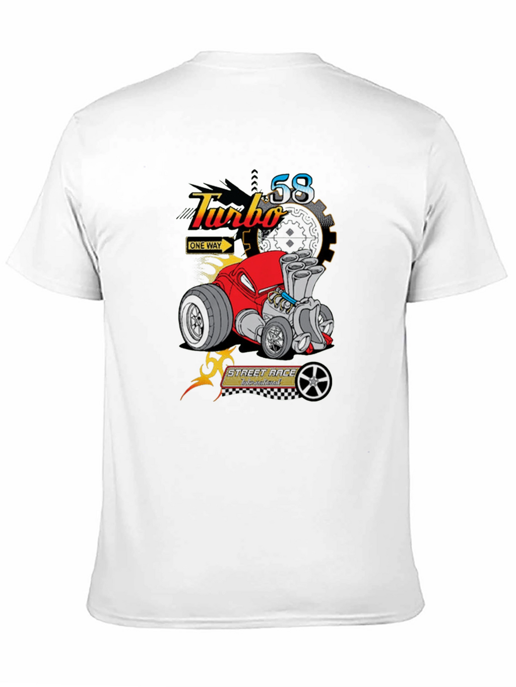 Turbo 58 Street Race T-Shirt - Black Graphic Tee