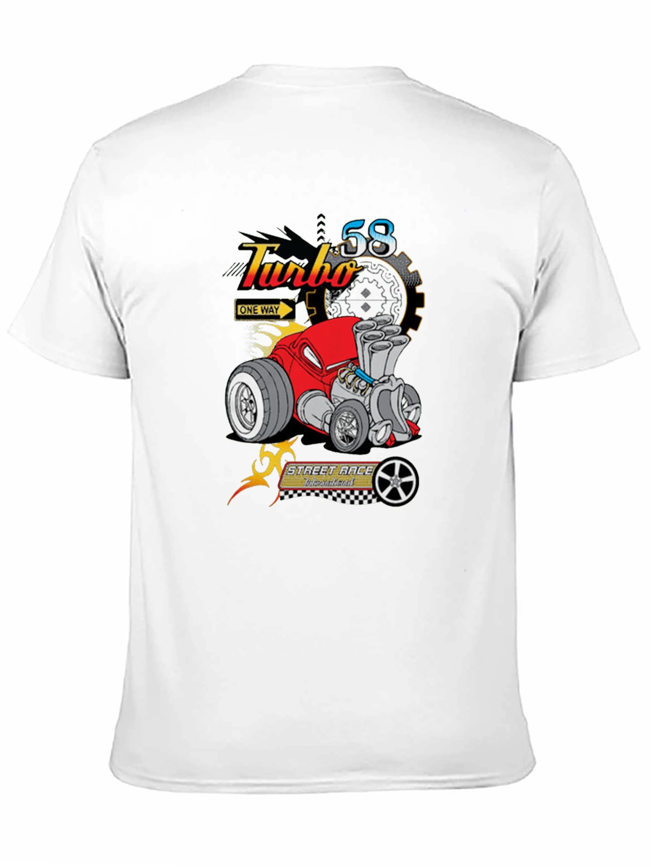 Turbo 58 Street Race T-Shirt - Black Graphic Tee