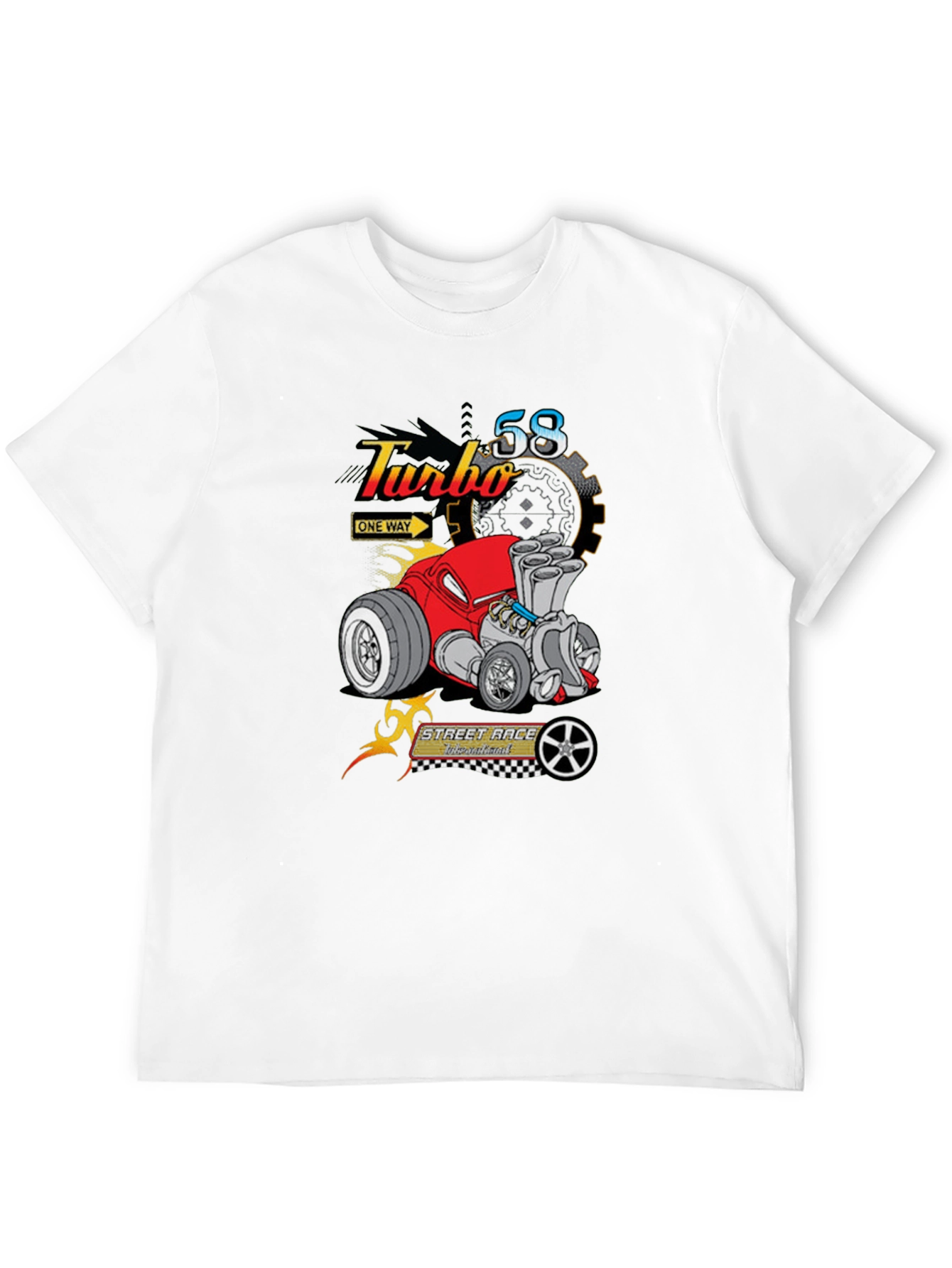 Turbo 58 Street Race T-Shirt - Black Graphic Tee