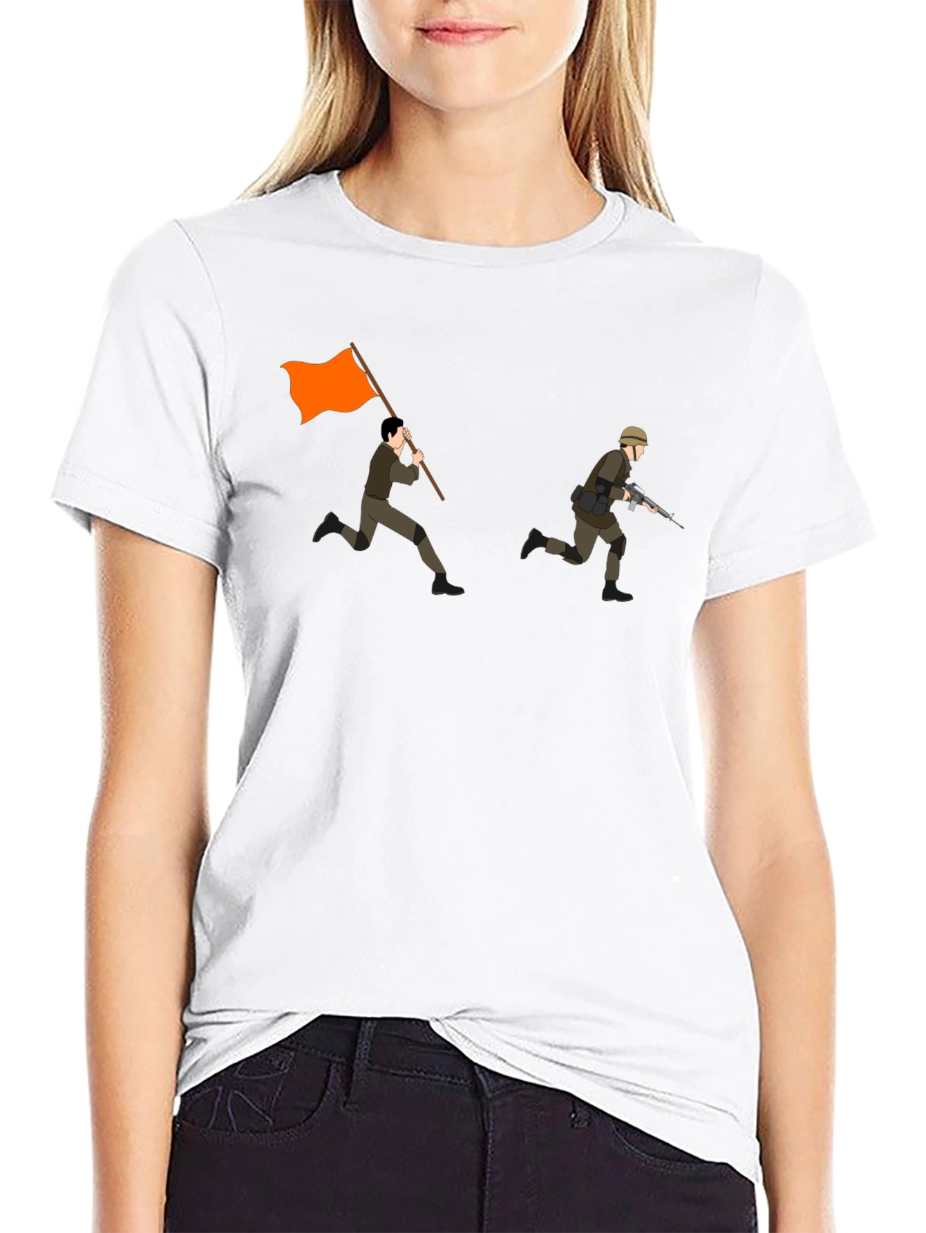 Orange Flag Graphic Tee
