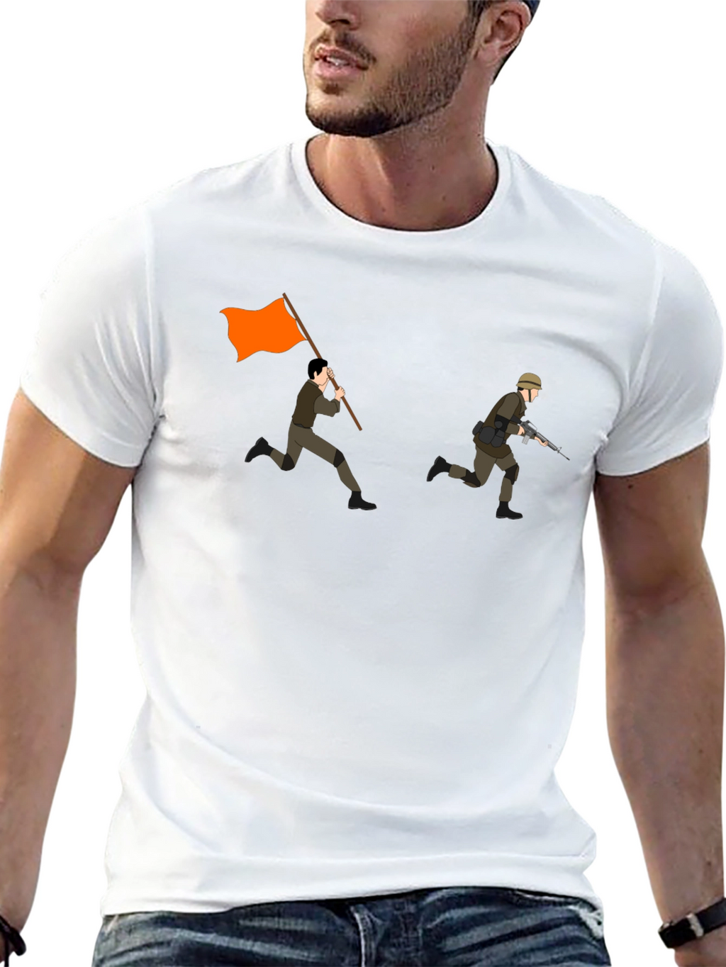 Orange Flag Graphic Tee