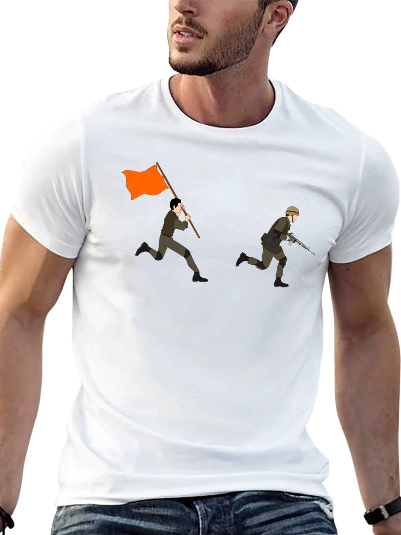 Orange Flag Graphic Tee