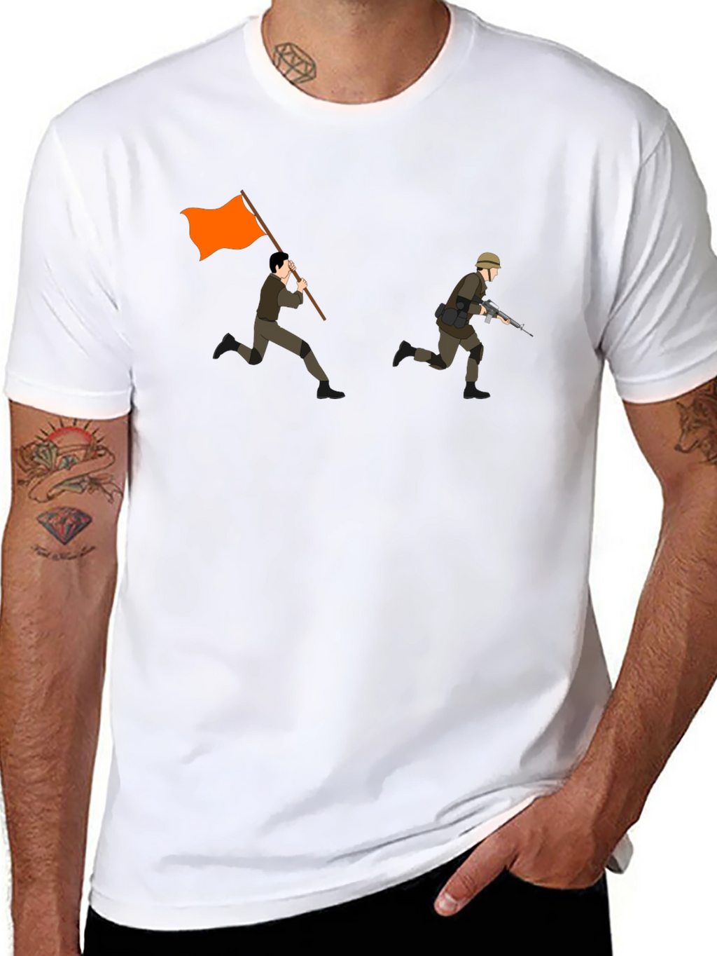 Orange Flag Graphic Tee