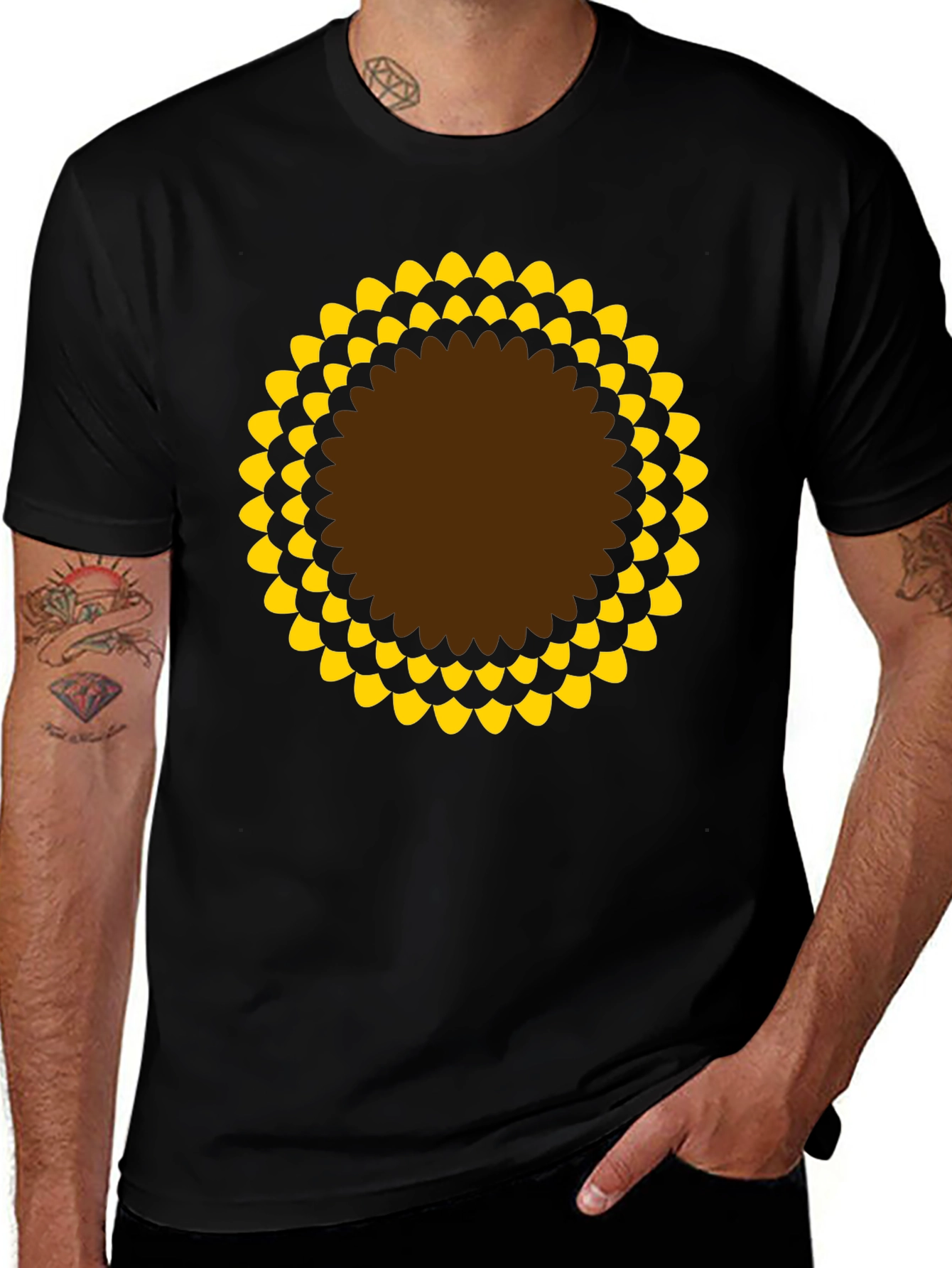 Sunflower Graphic Tee - Black