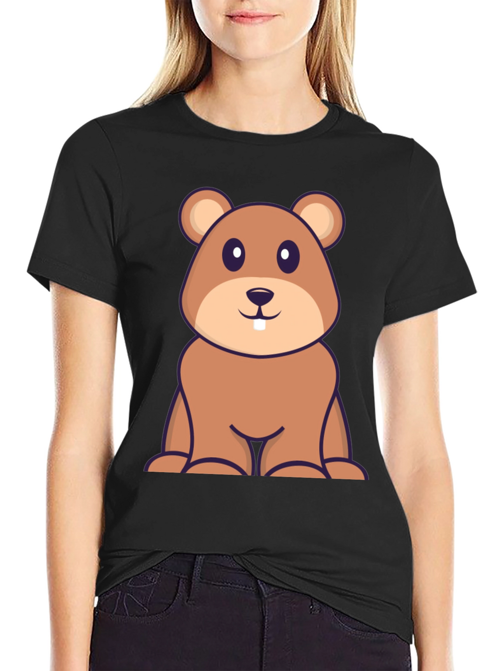 Cute Cartoon Beaver T-Shirt - Soft Cotton Blend