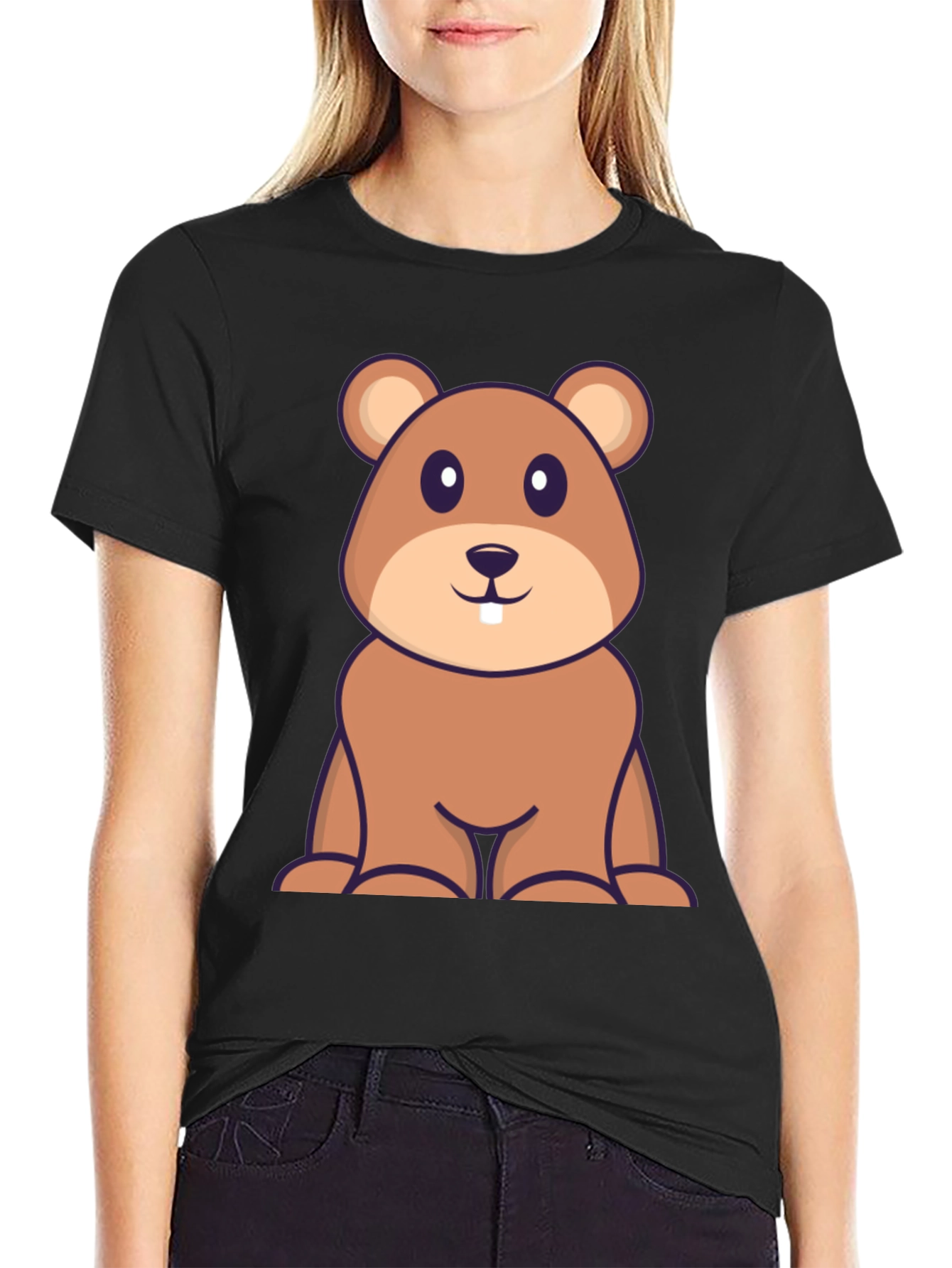 Cute Cartoon Beaver T-Shirt - Soft Cotton Blend