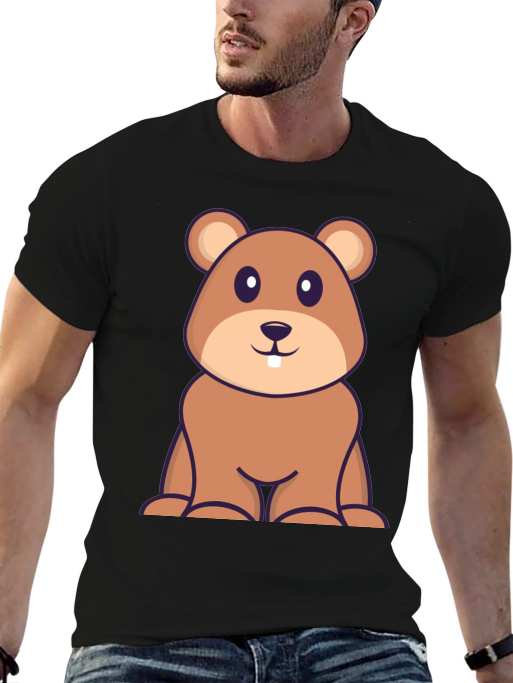 Cute Cartoon Beaver T-Shirt - Soft Cotton Blend