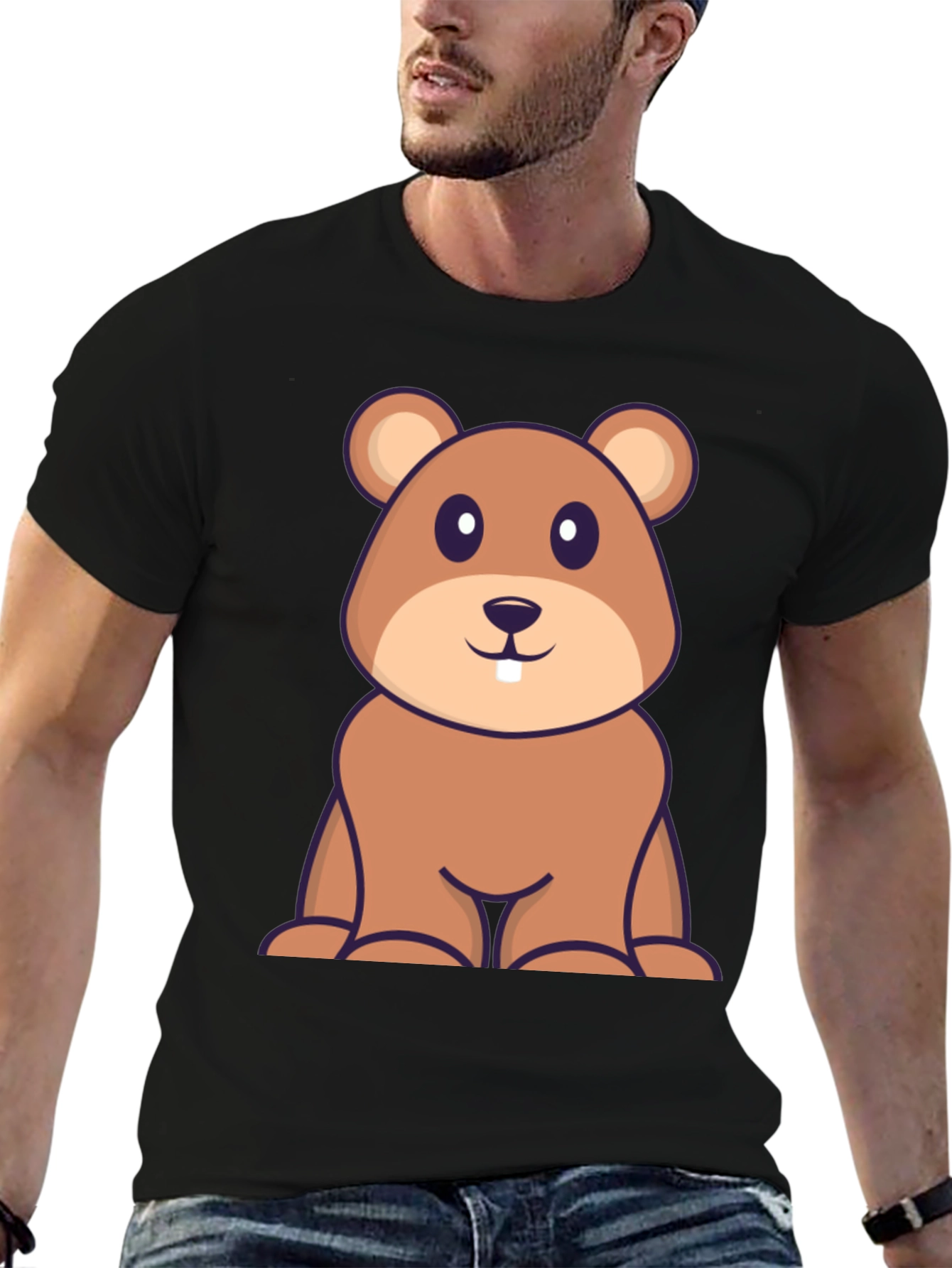 Cute Cartoon Beaver T-Shirt - Soft Cotton Blend