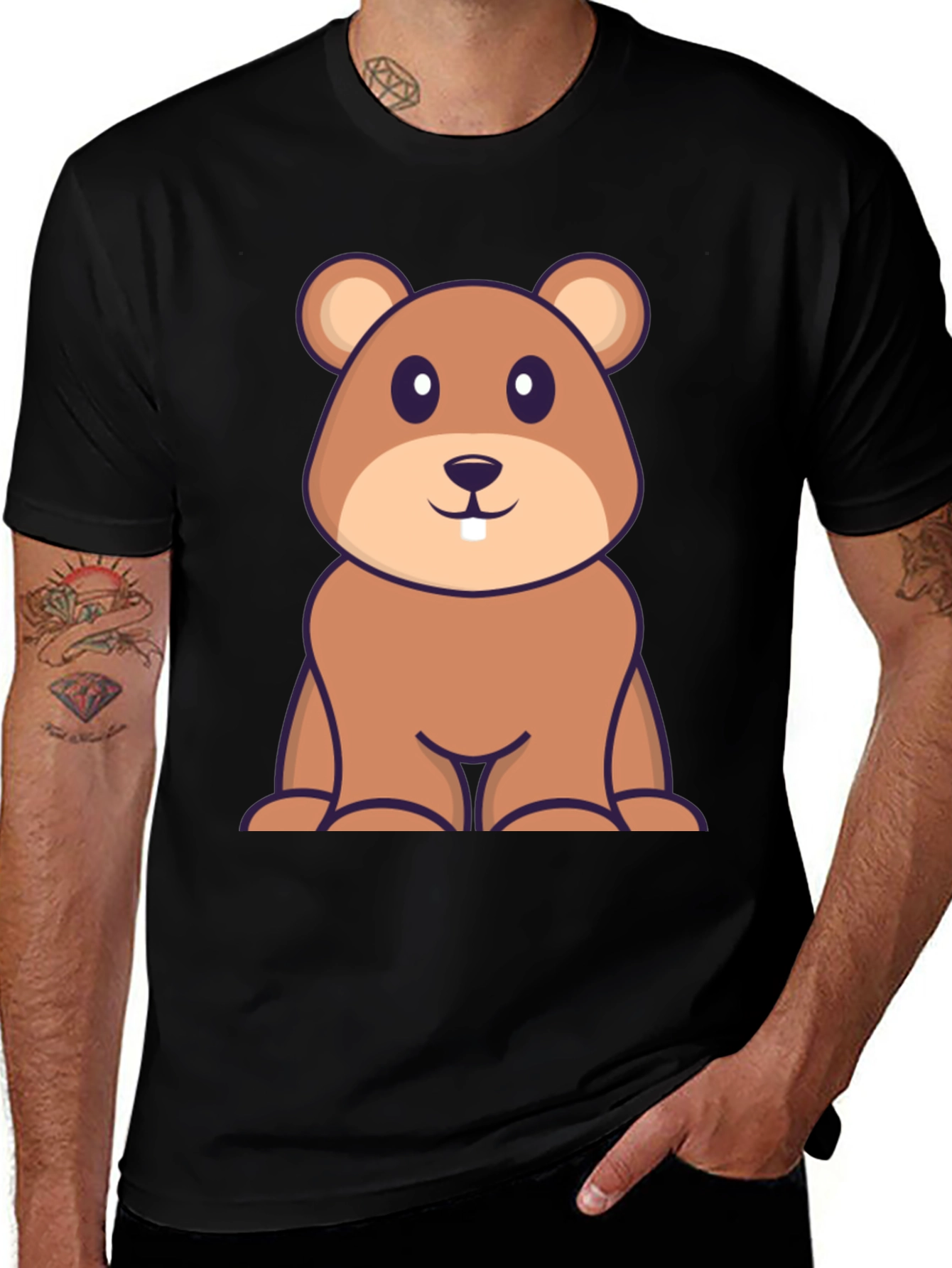 Cute Cartoon Beaver T-Shirt - Soft Cotton Blend