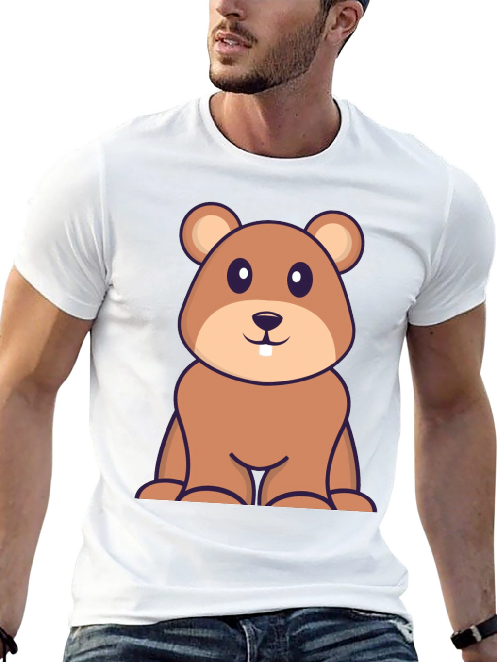 Cute Cartoon Beaver T-Shirt - Soft Cotton Blend