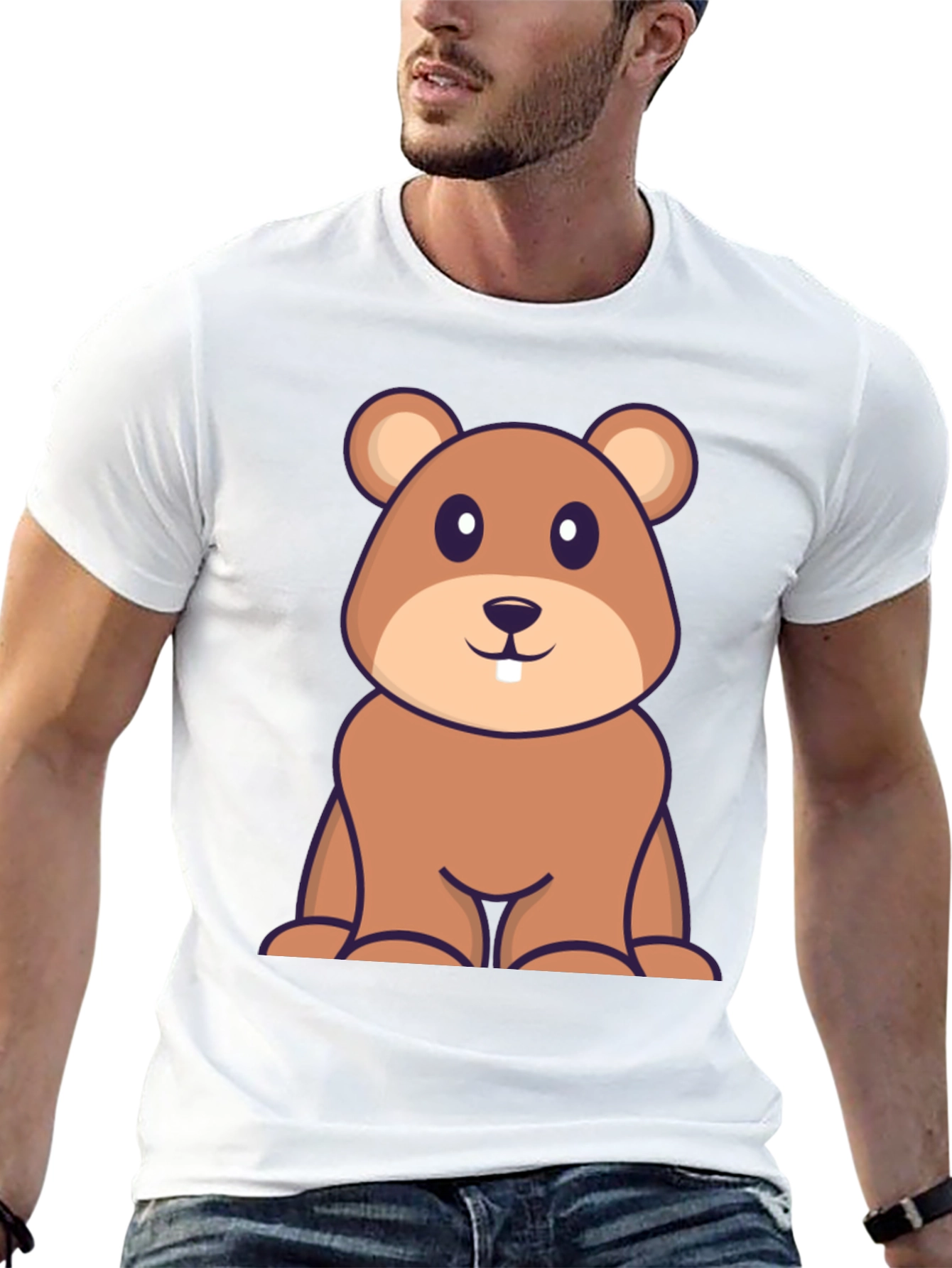 Cute Cartoon Beaver T-Shirt - Soft Cotton Blend