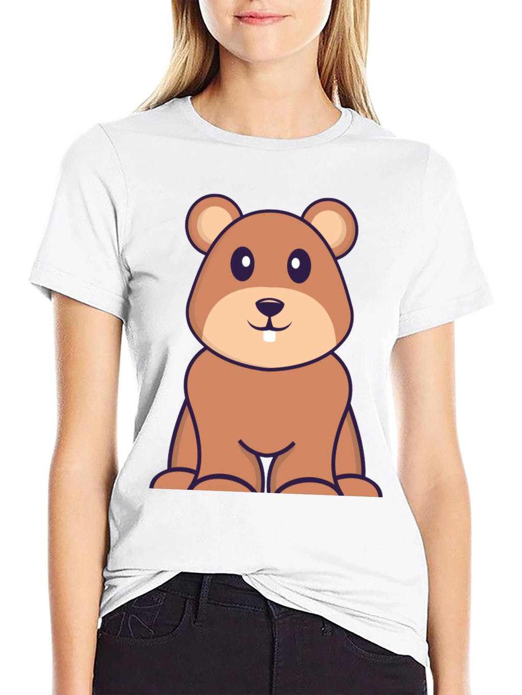 Cute Cartoon Beaver T-Shirt - Soft Cotton Blend