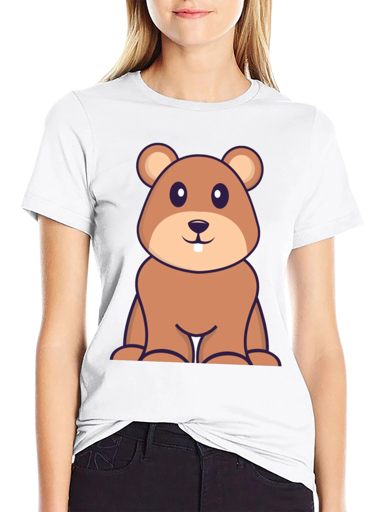 Cute Cartoon Beaver T-Shirt - Soft Cotton Blend