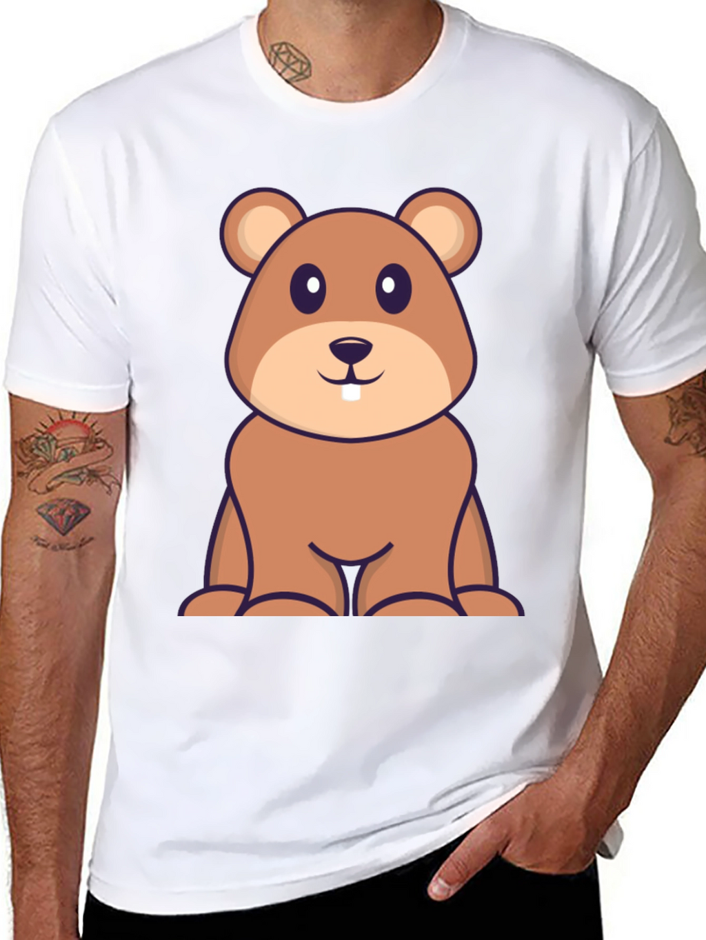 Cute Cartoon Beaver T-Shirt - Soft Cotton Blend