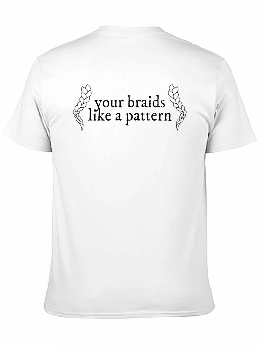 Braids Pattern Graphic Tee - Unisex Cotton T-Shirt
