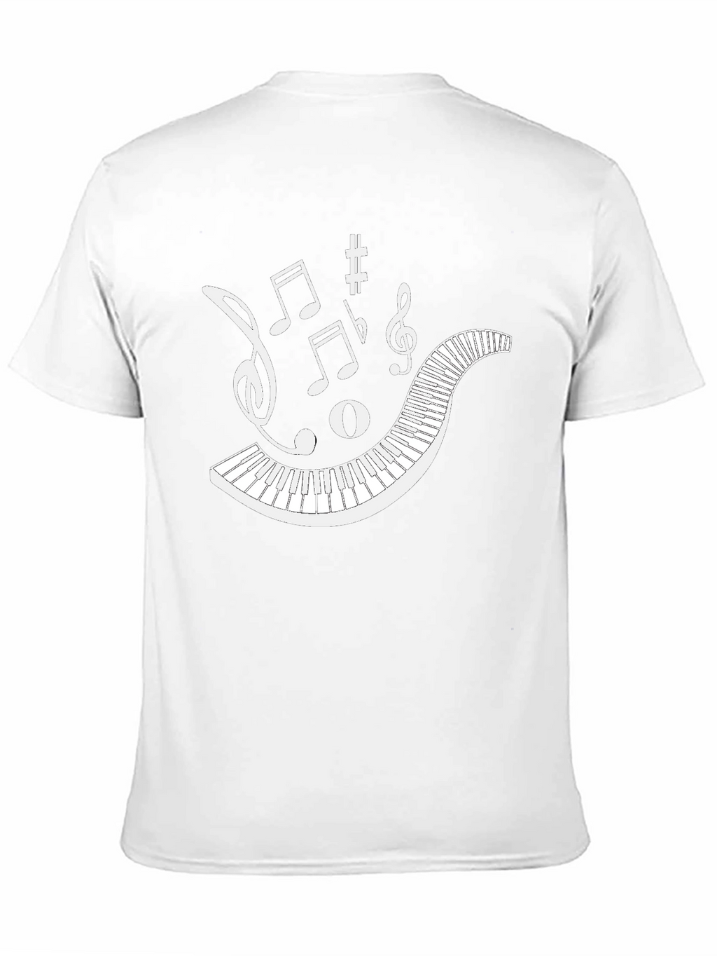 Musical Keyboard Notes Graphic T-Shirt