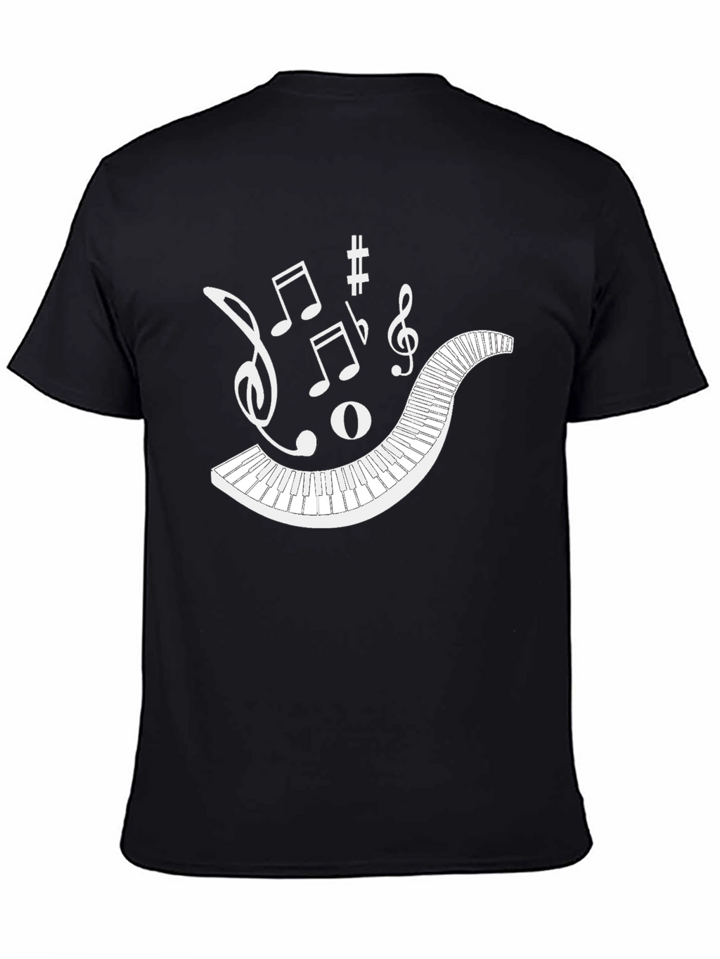 Musical Keyboard Notes Graphic T-Shirt