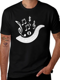 Musical Keyboard Notes Graphic T-Shirt