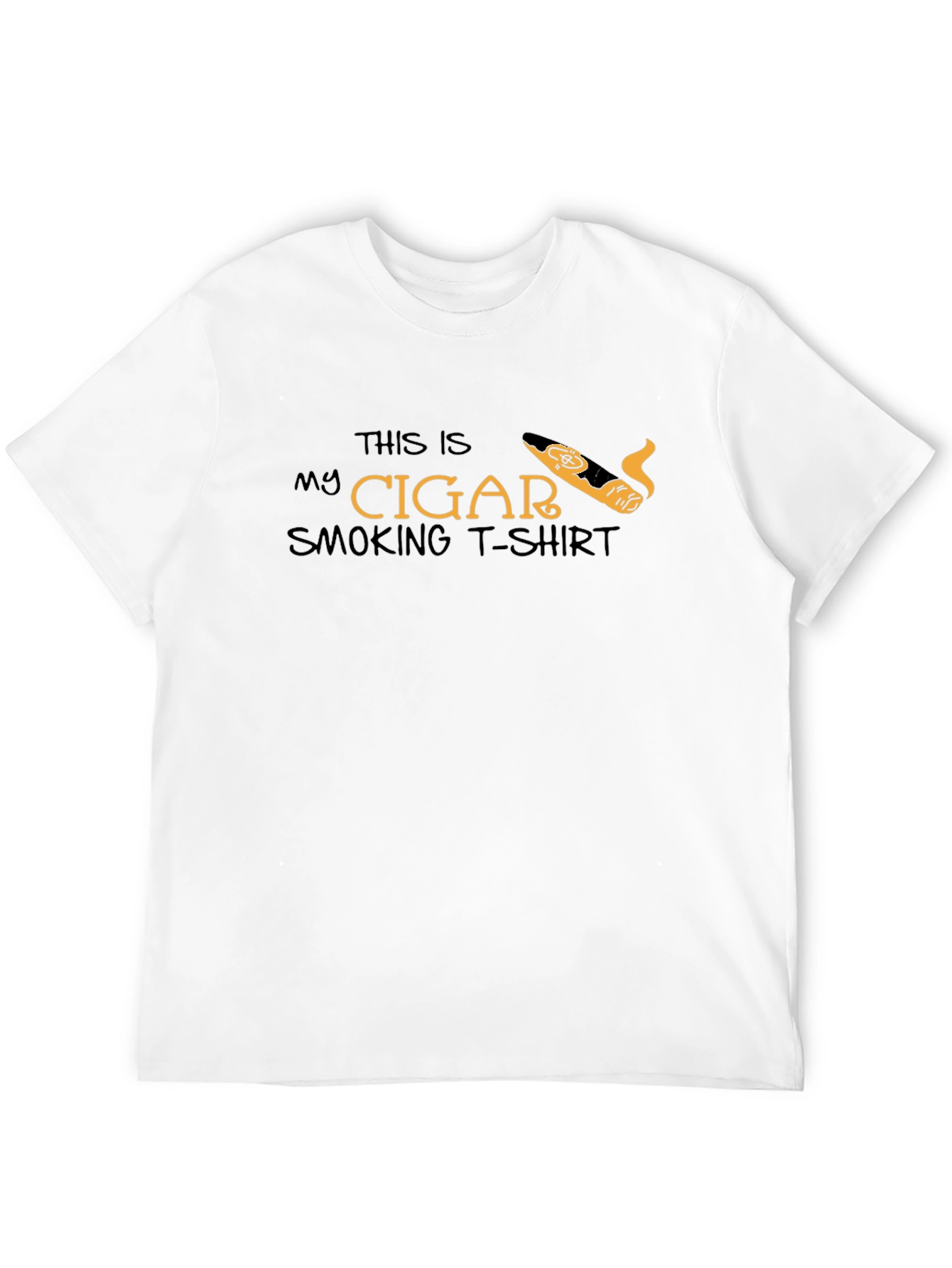 Cigar Smoking T-Shirt - Black Tee