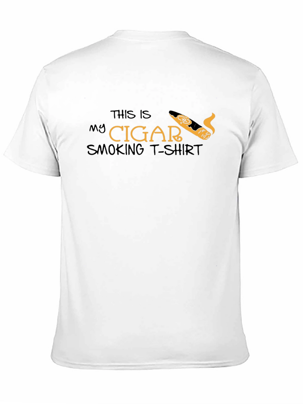Cigar Smoking T-Shirt - Black Tee