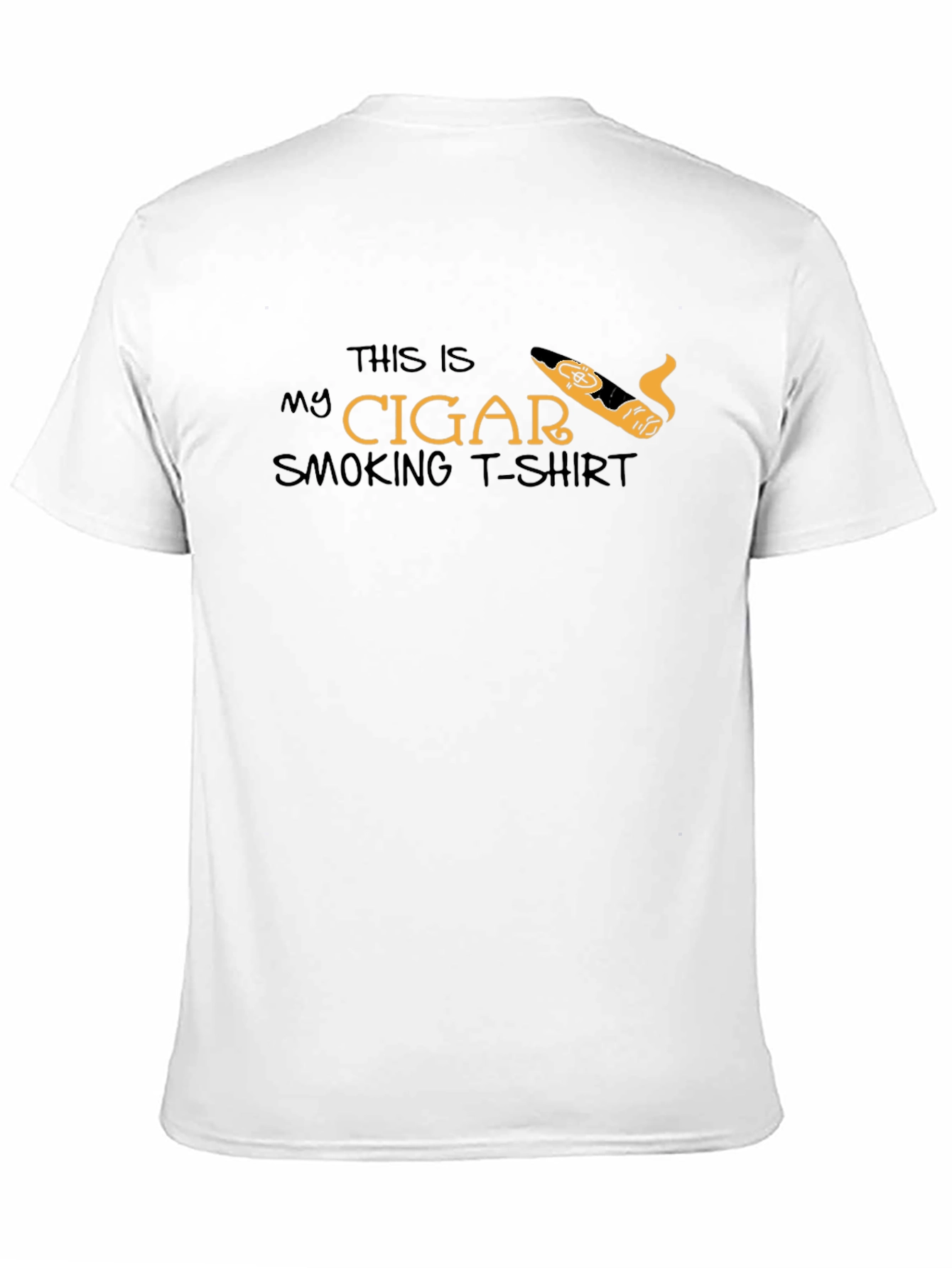 Cigar Smoking T-Shirt - Black Tee