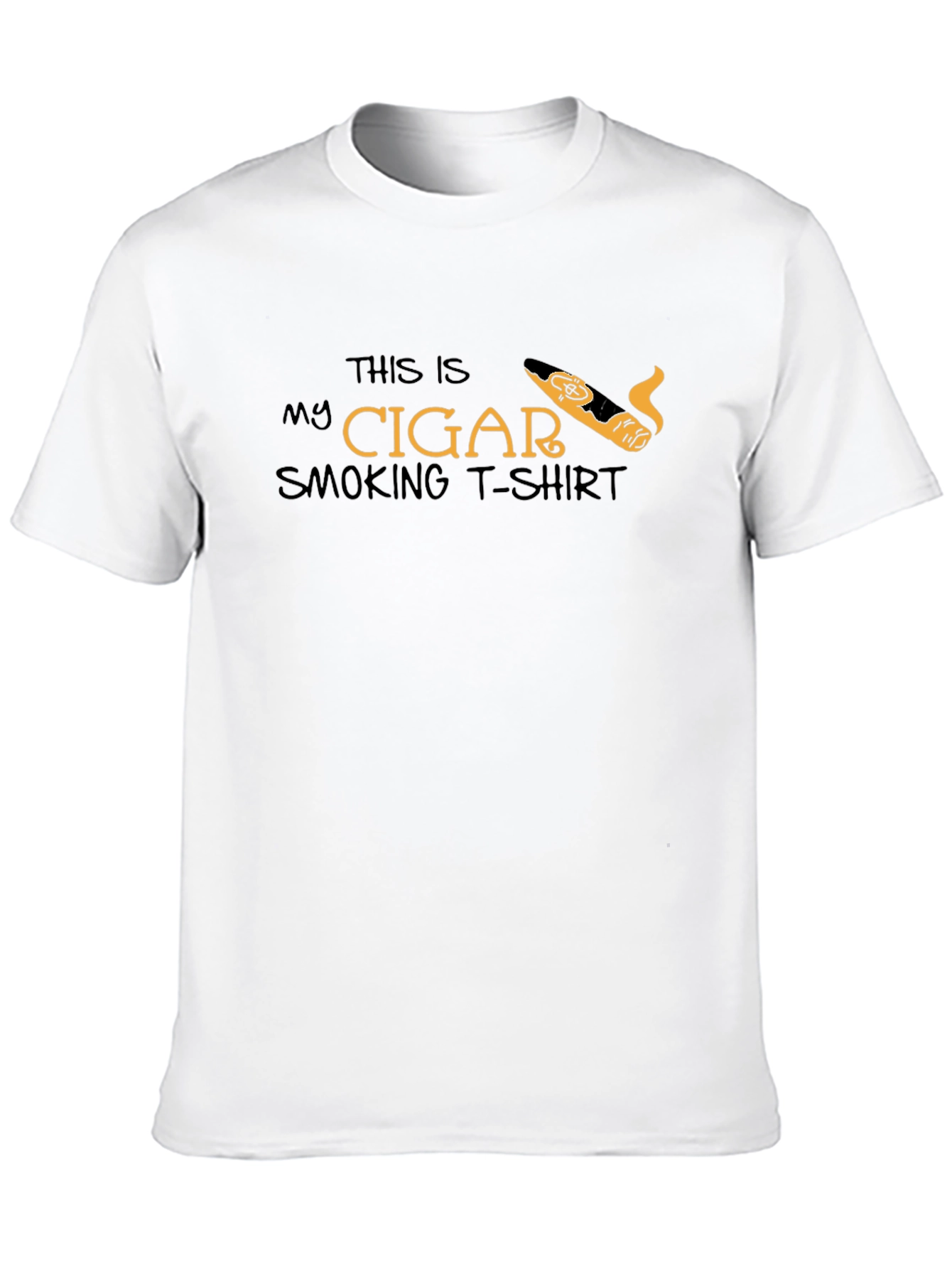 Cigar Smoking T-Shirt - Black Tee