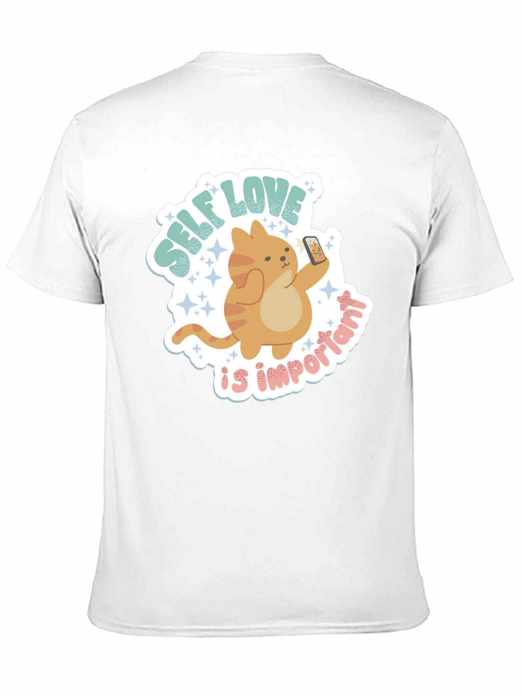 Self Love Cat Graphic Tee - Trendy Casual Shirt