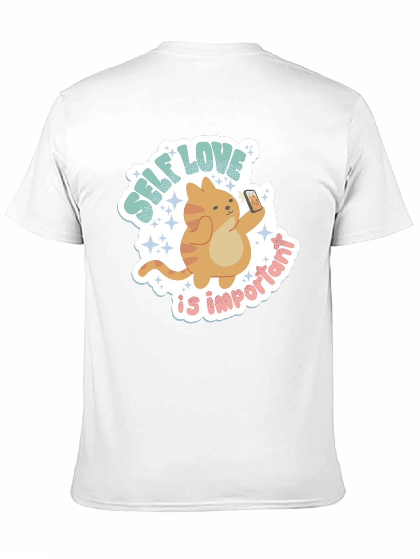 Self Love Cat Graphic Tee - Trendy Casual Shirt