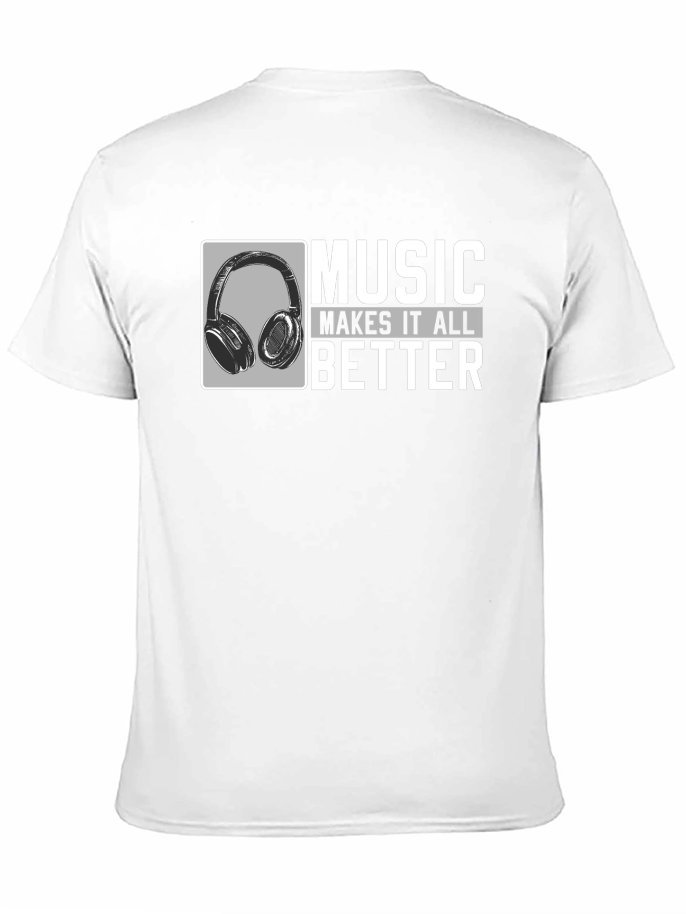 Music Makes It Better Black T-Shirt