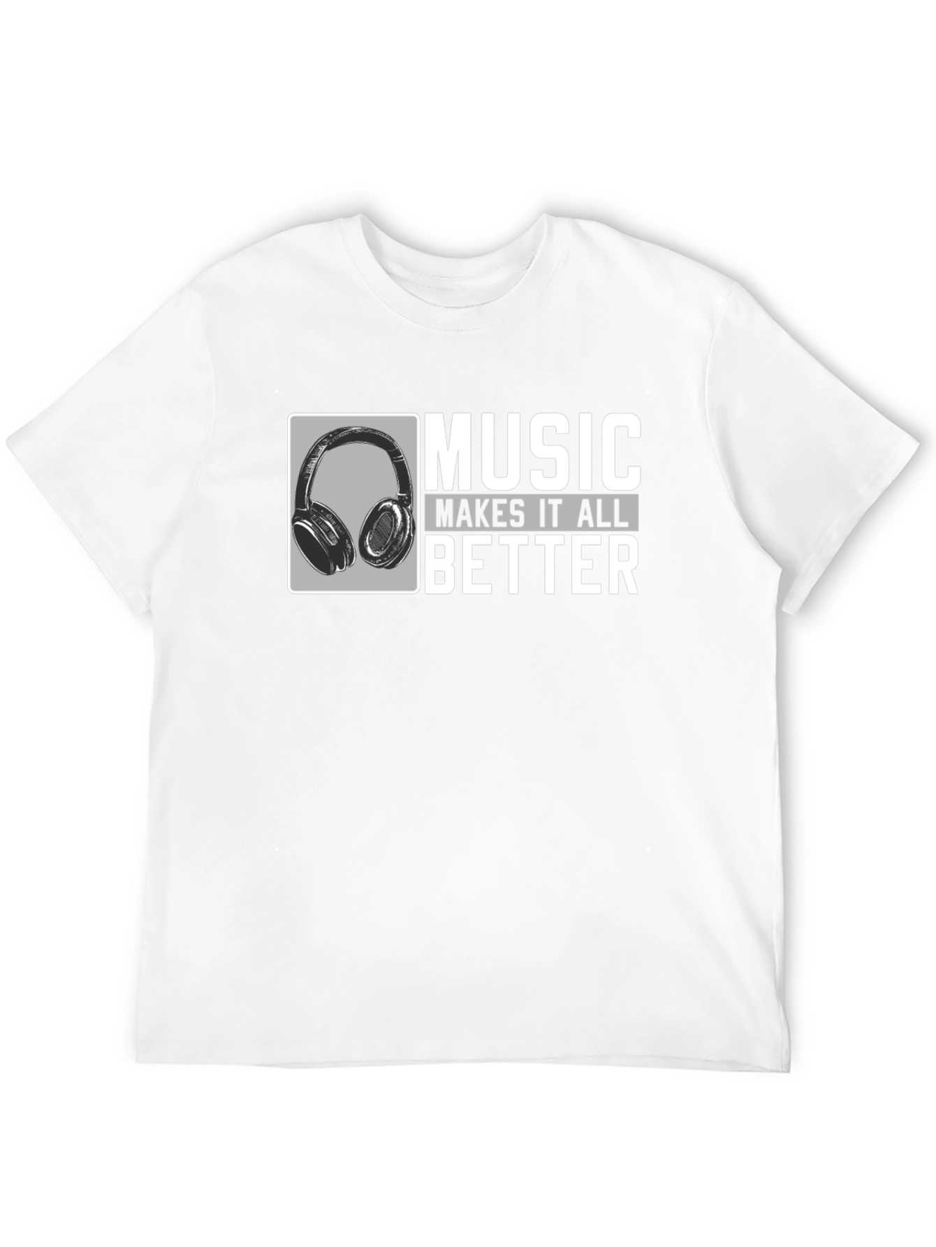 Music Makes It Better Black T-Shirt