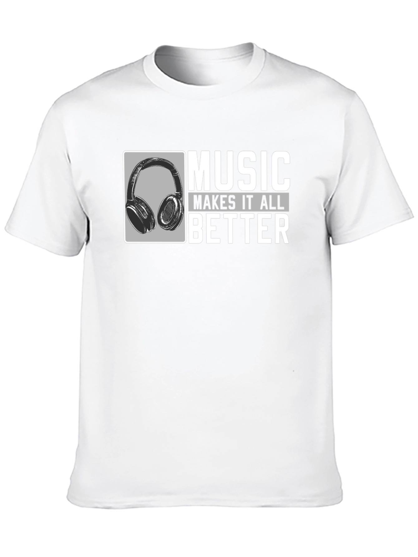 Music Makes It Better Black T-Shirt